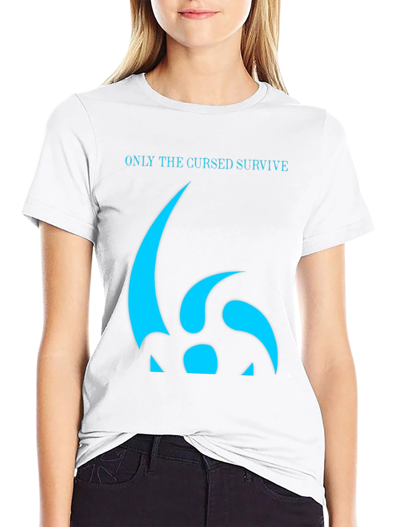 Cursed Survive Graphic Tee - Black Cotton T-Shirt