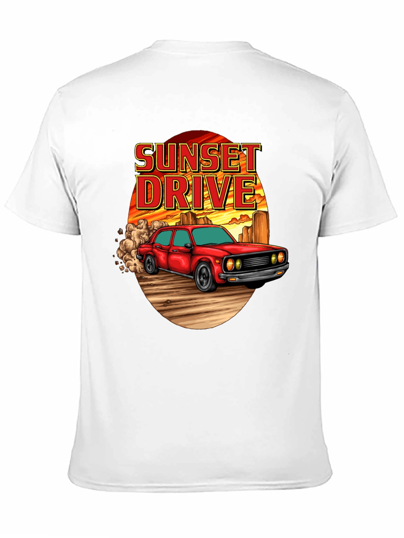 Sunset Drive Graphic T-Shirt - Classic Car Tee
