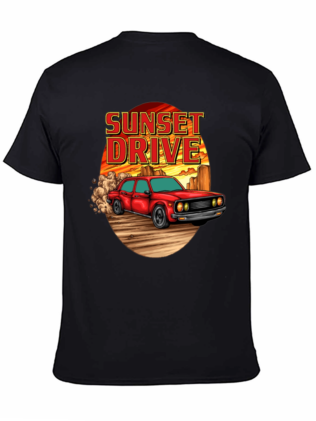 Sunset Drive Graphic T-Shirt - Classic Car Tee