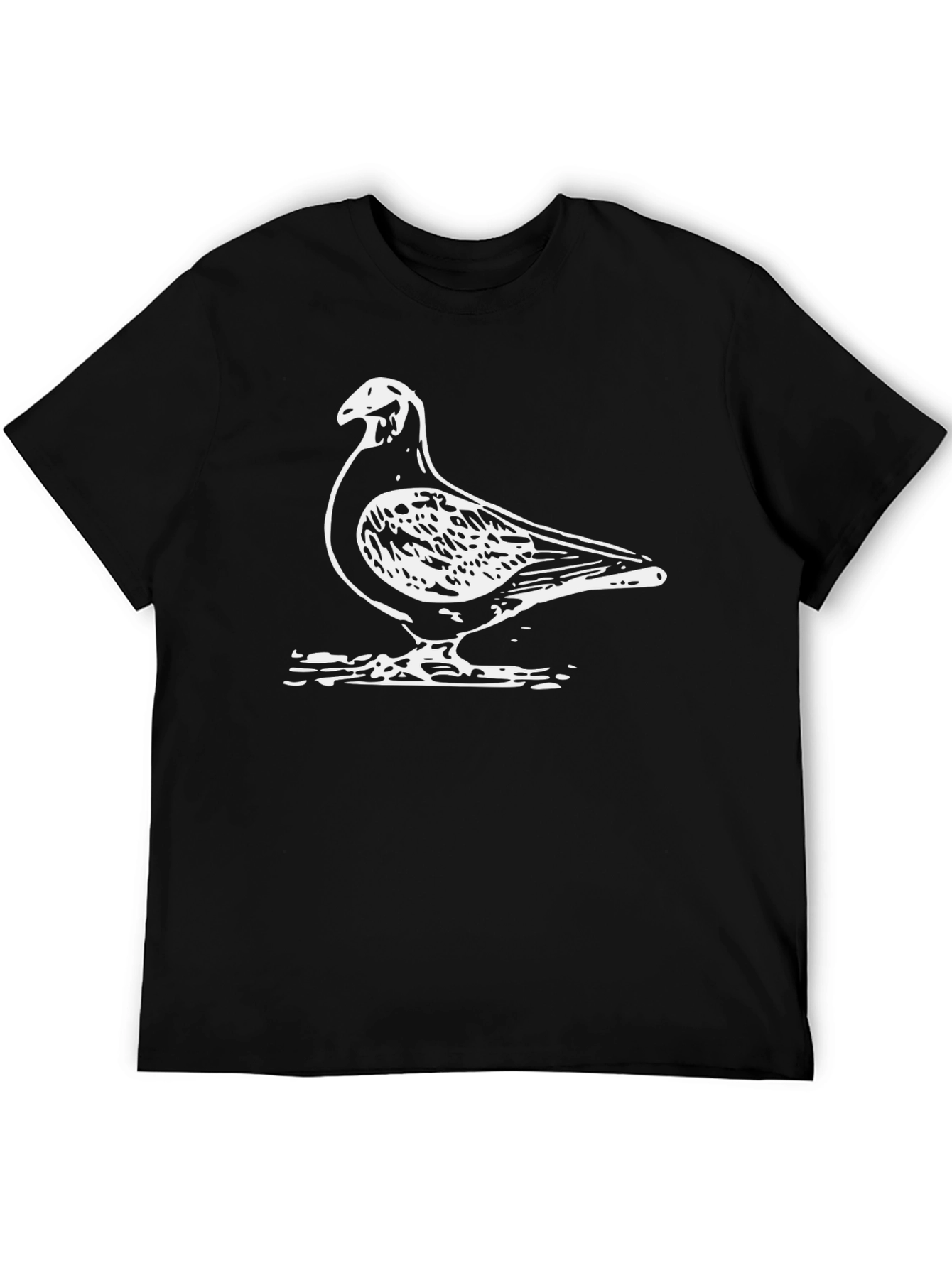 Pigeon Graphic Black T-Shirt