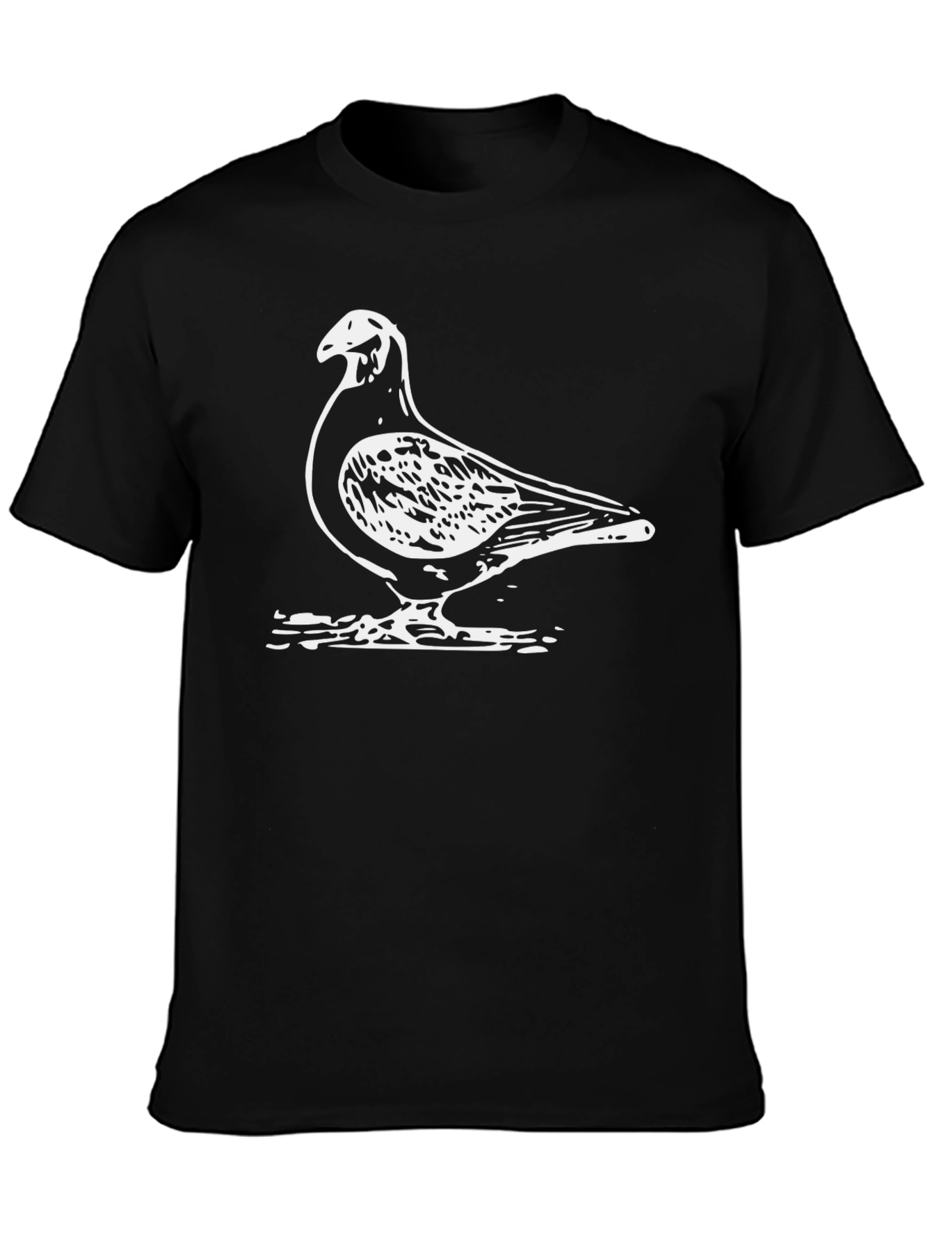 Pigeon Graphic Black T-Shirt