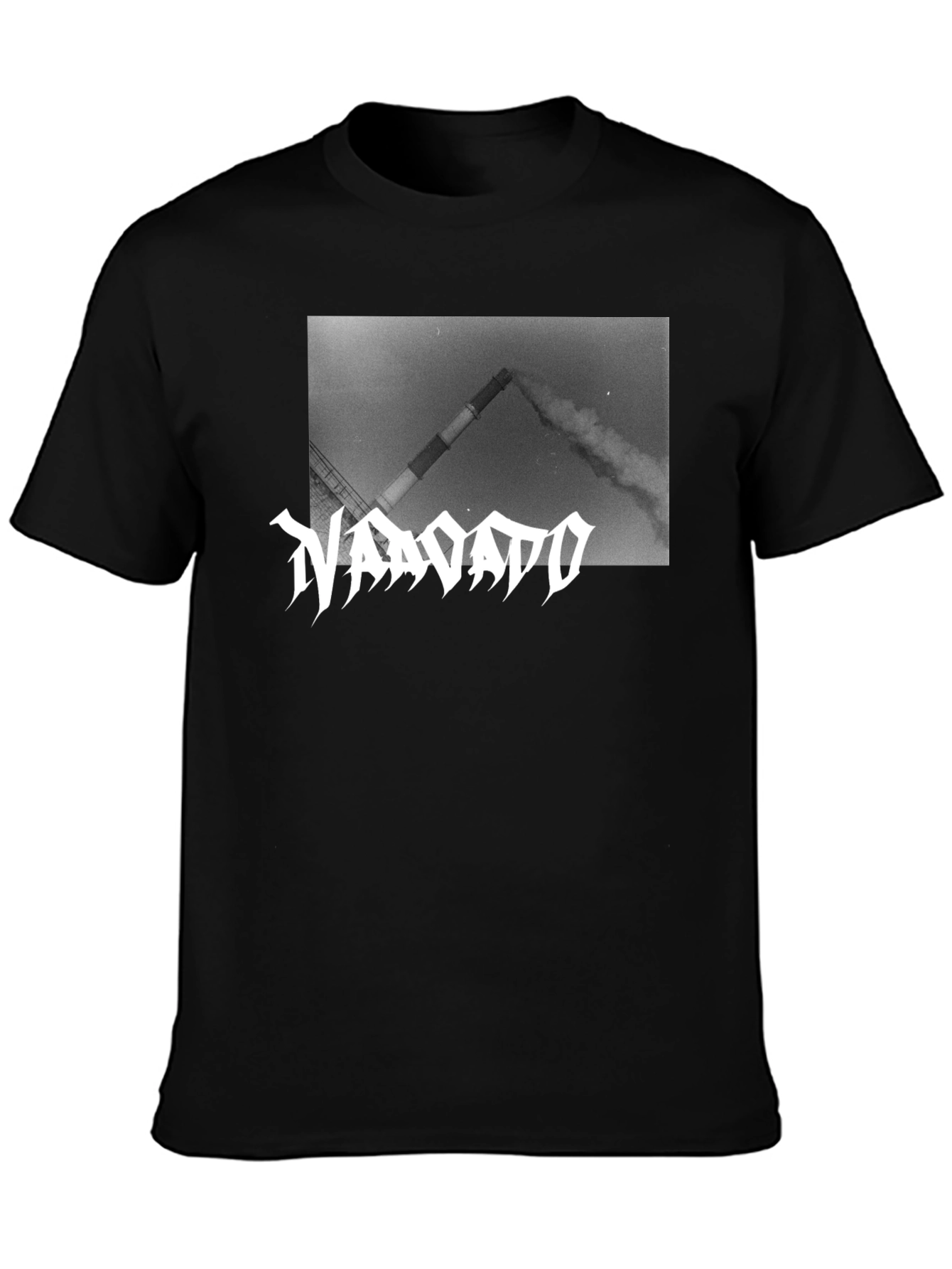 Industrial T-Shirt - Black Cotton Graphic Tee