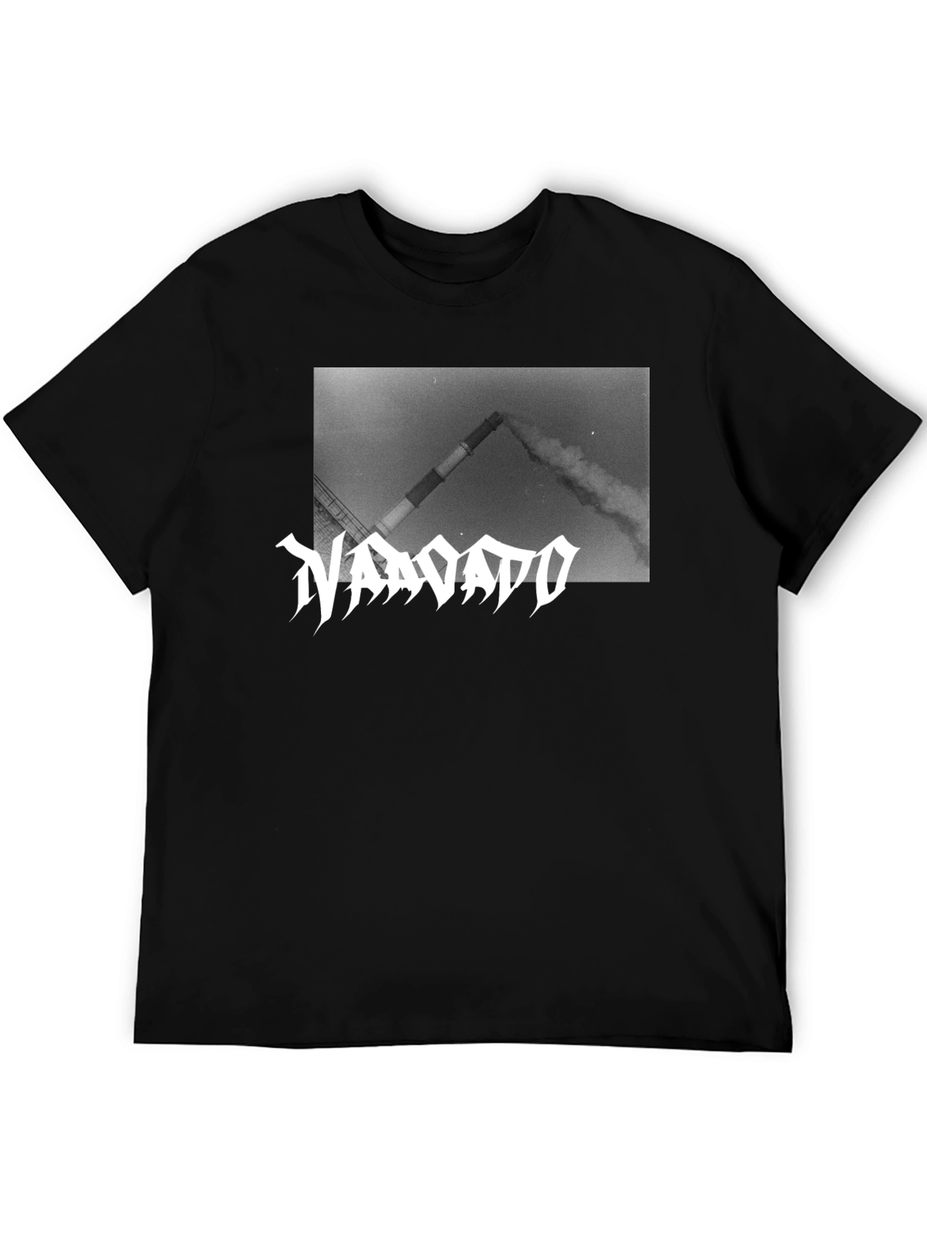 Industrial T-Shirt - Black Cotton Graphic Tee