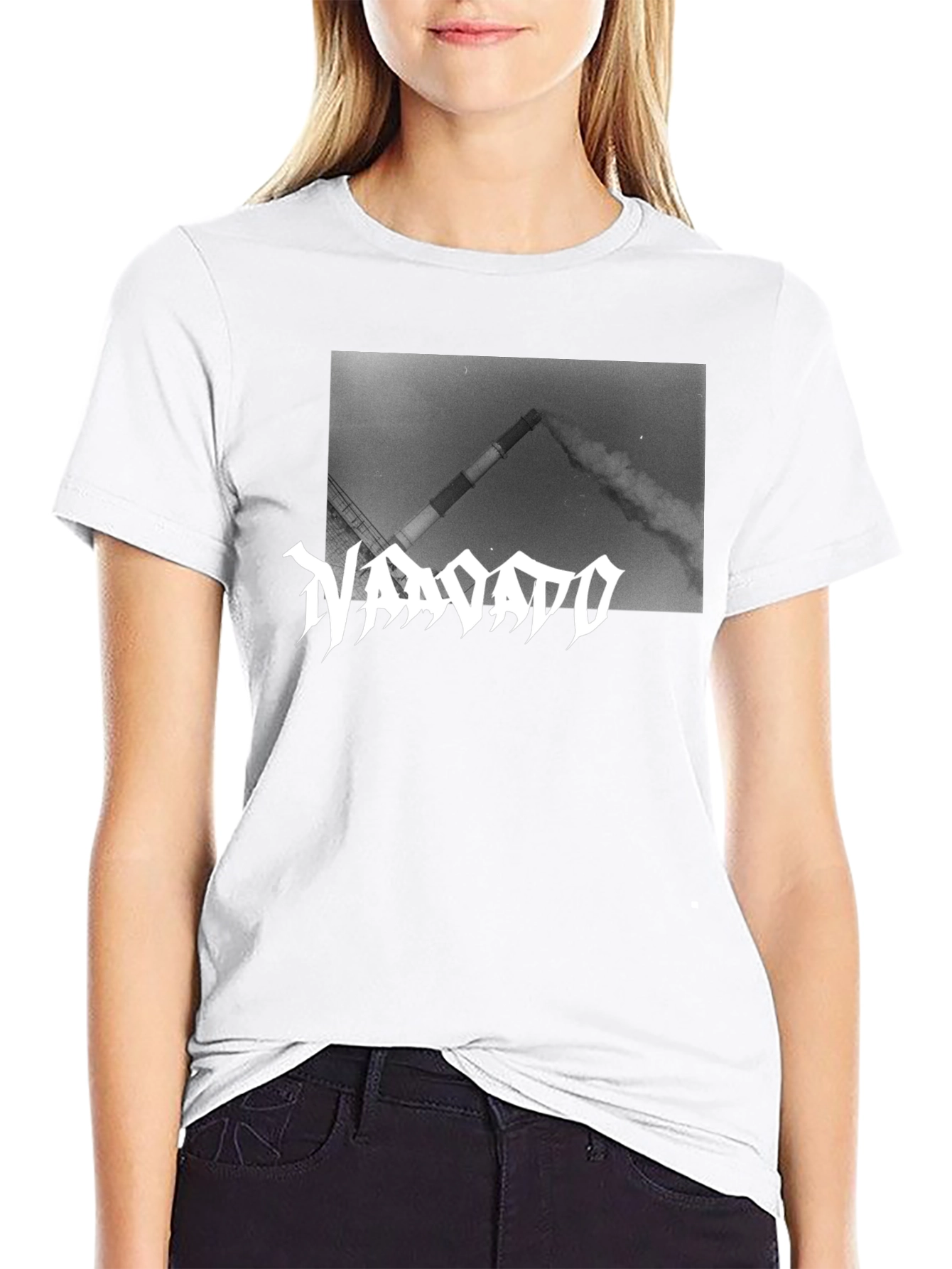 Industrial T-Shirt - Black Cotton Graphic Tee