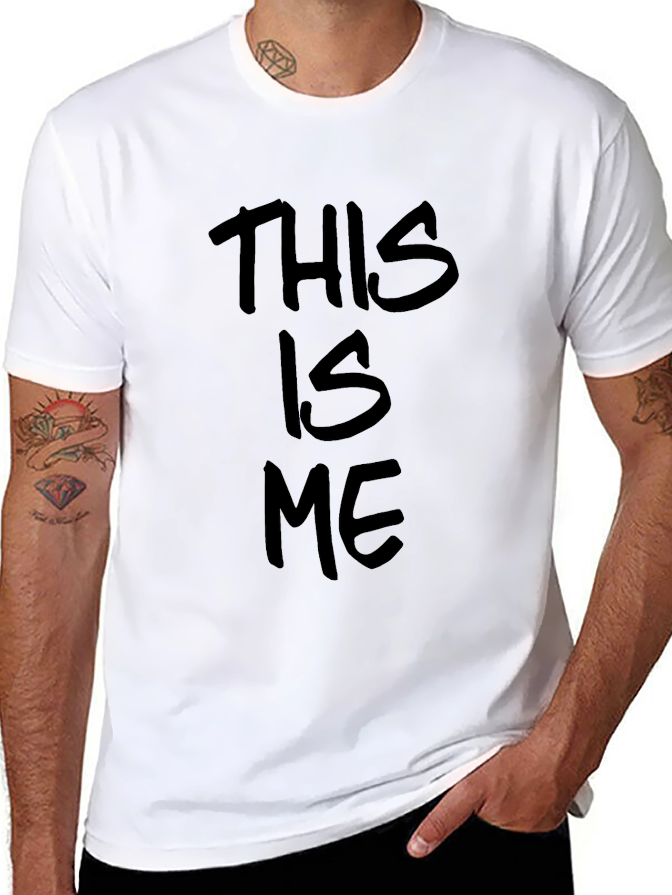 This Is Me Black Graphic T-Shirt