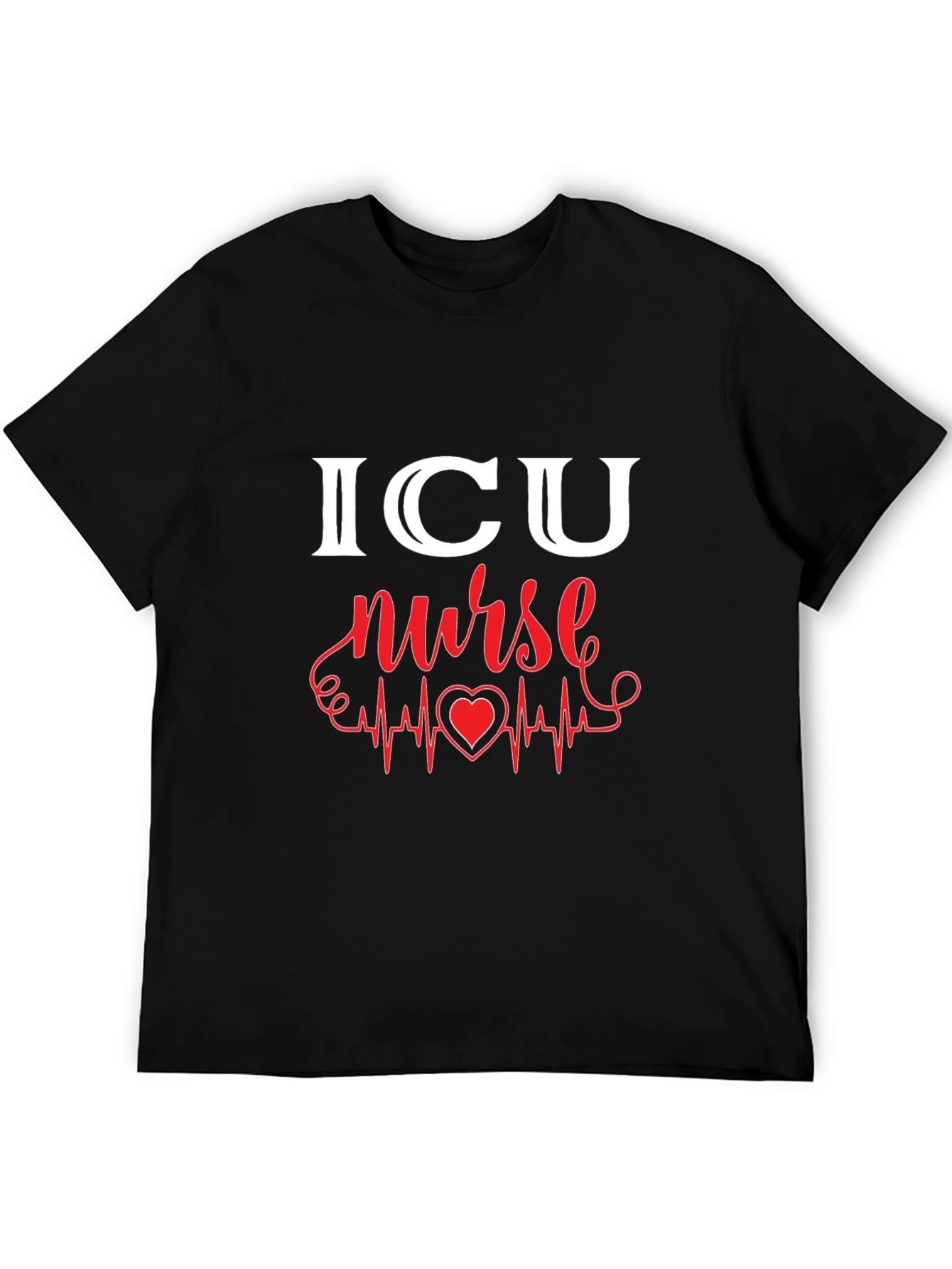 ICU Nurse Heartbeat T-Shirt - Medical Staff Tee