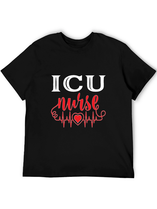 ICU Nurse Heartbeat T-Shirt - Medical Staff Tee