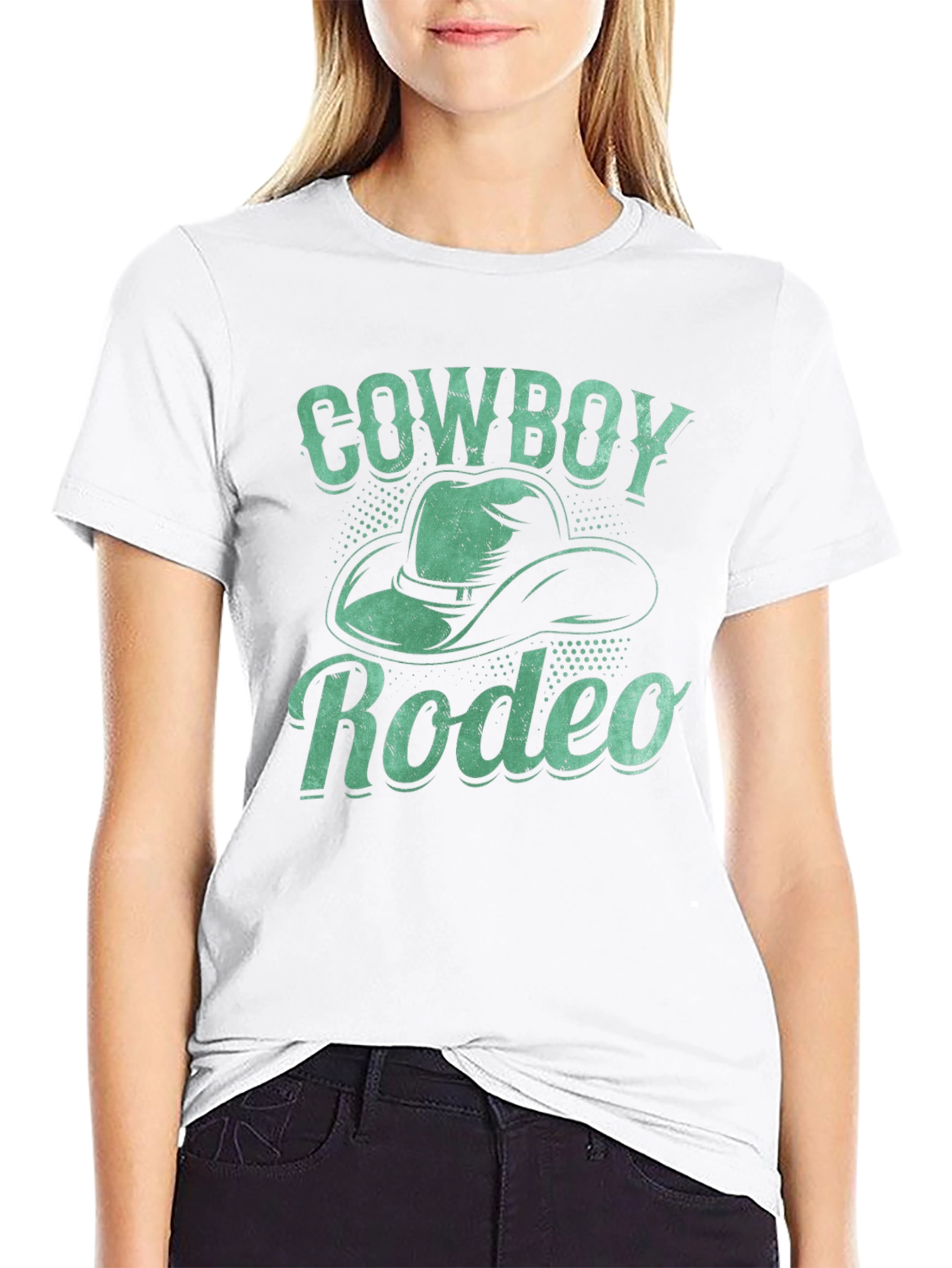 Cowboy Rodeo Graphic Tee - Western Style Black T-Shirt
