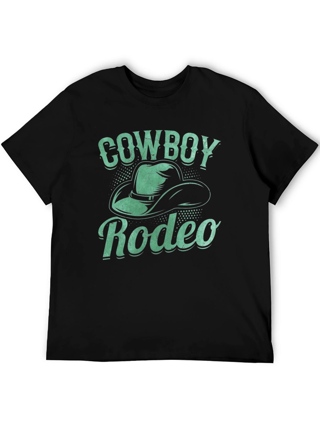 Cowboy Rodeo Graphic Tee - Western Style Black T-Shirt