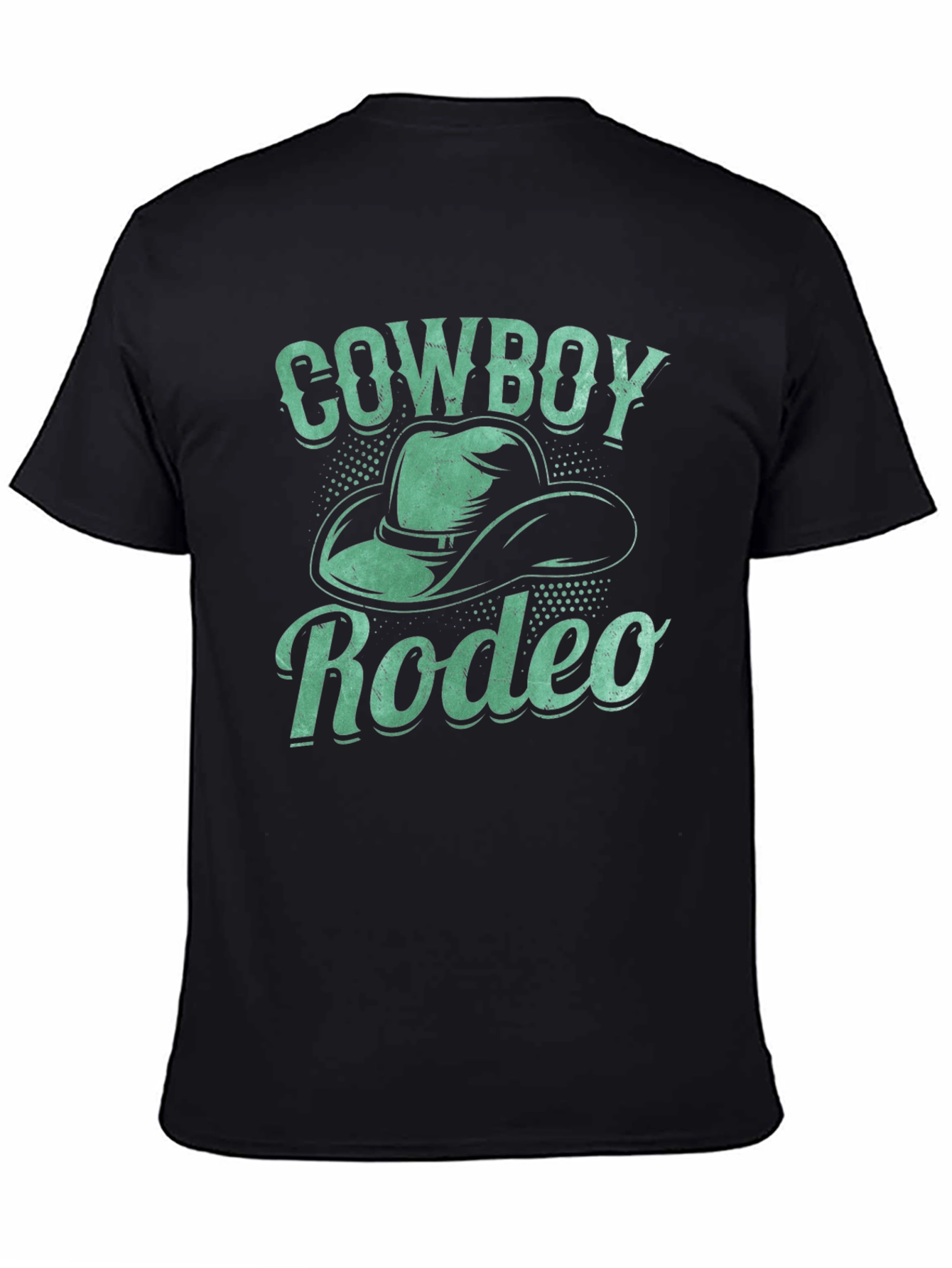 Cowboy Rodeo Graphic Tee - Western Style Black T-Shirt