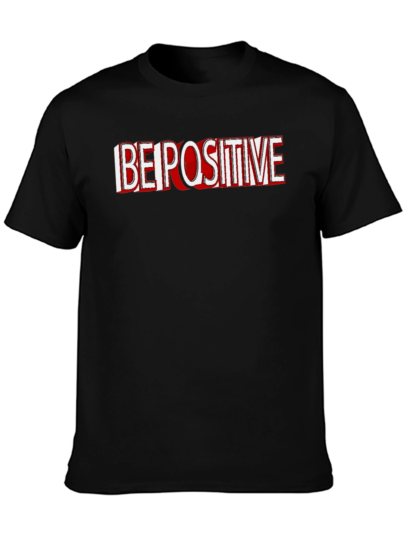 Be Positive Black Graphic Tee