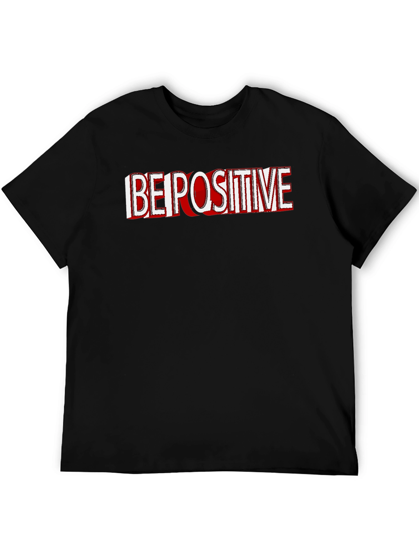 Be Positive Black Graphic Tee