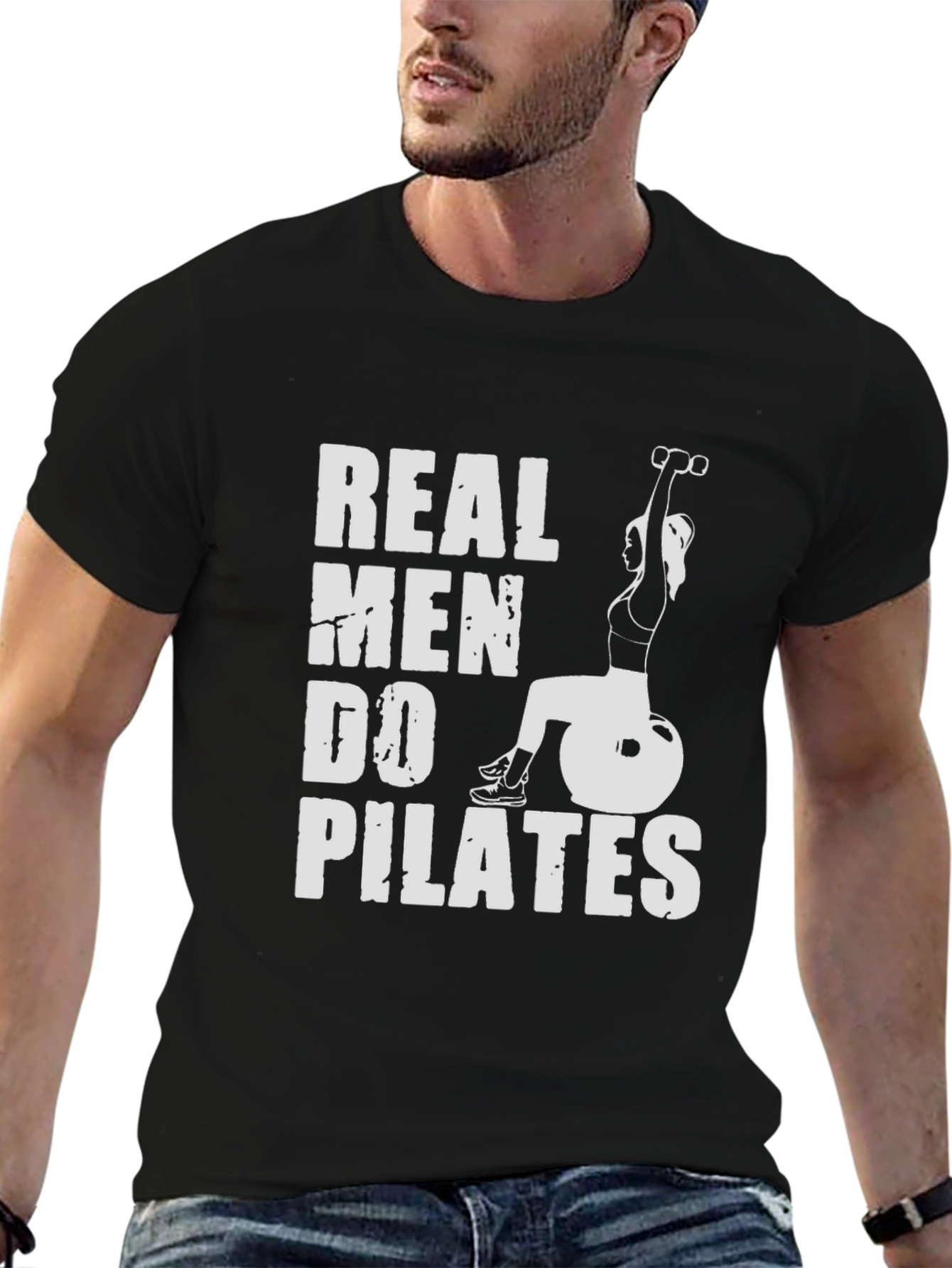 Real Men Do Pilates Graphic Tee