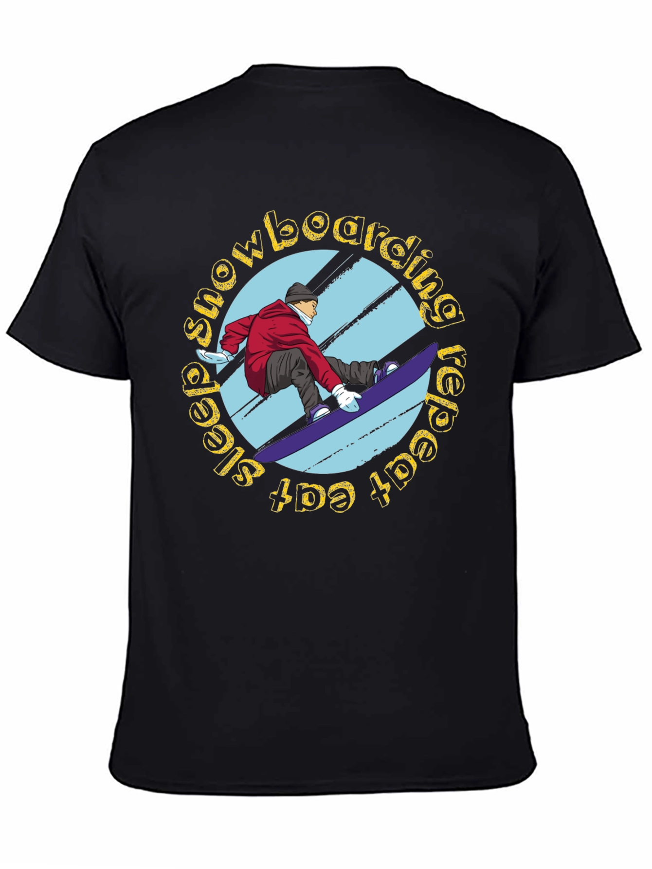 Snowboarding Graphic Tee - Eat Sleep Snowboard Repeat