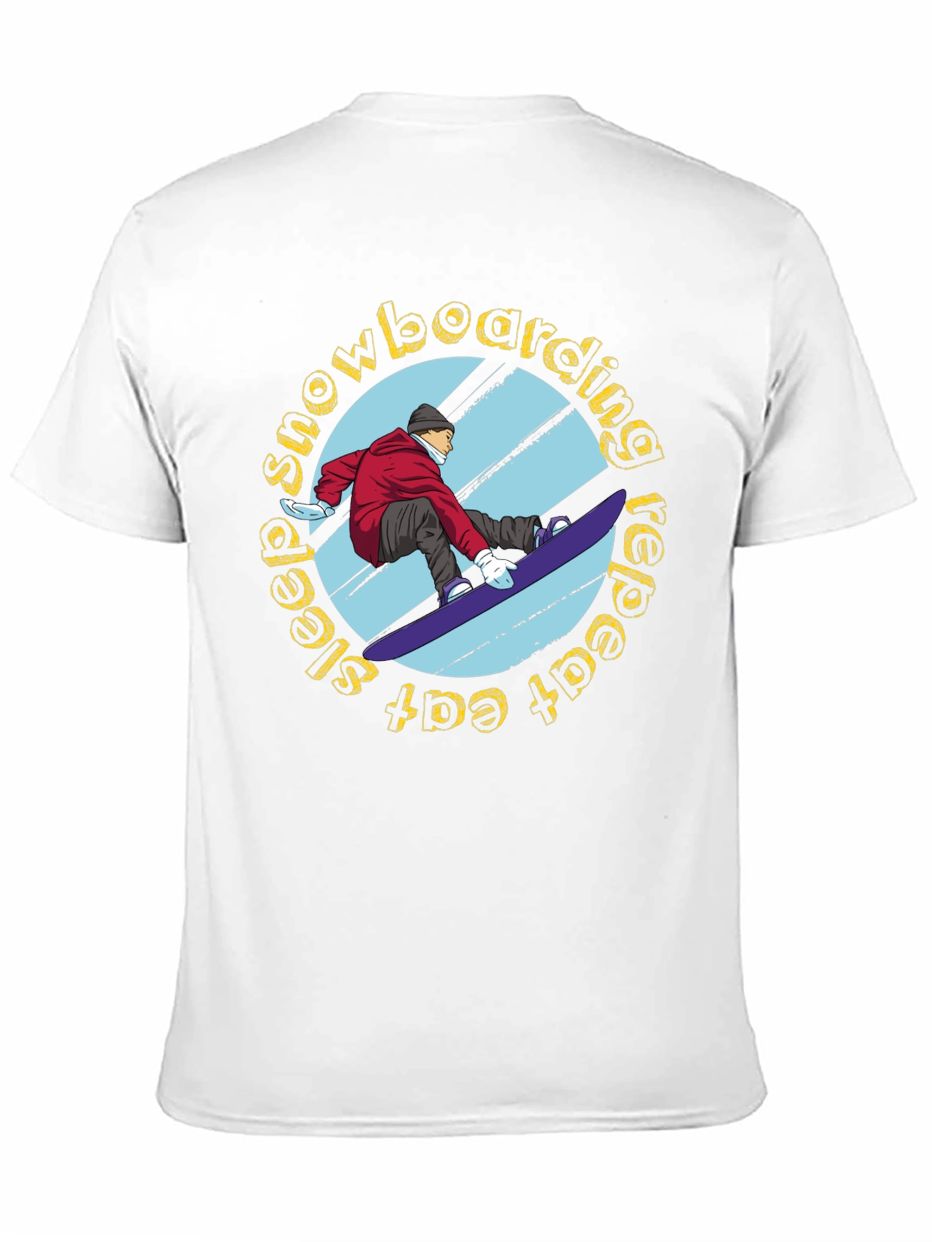 Snowboarding Graphic Tee - Eat Sleep Snowboard Repeat