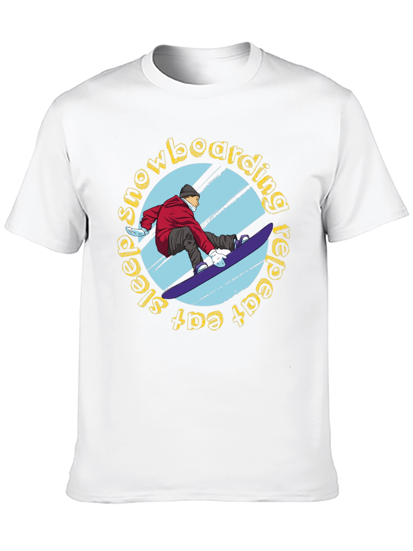 Snowboarding Graphic Tee - Eat Sleep Snowboard Repeat