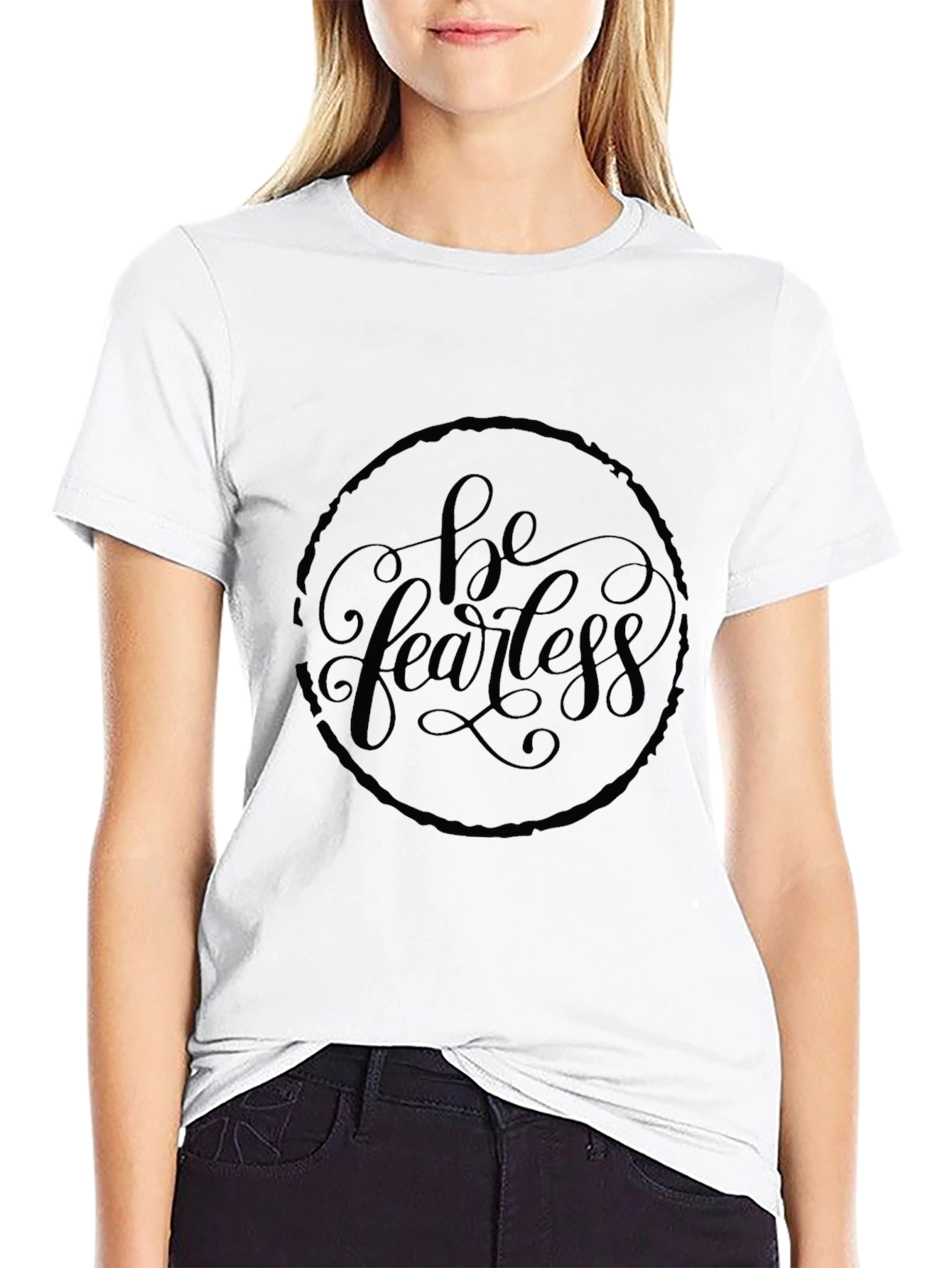 Be Fearless Black Graphic Tee