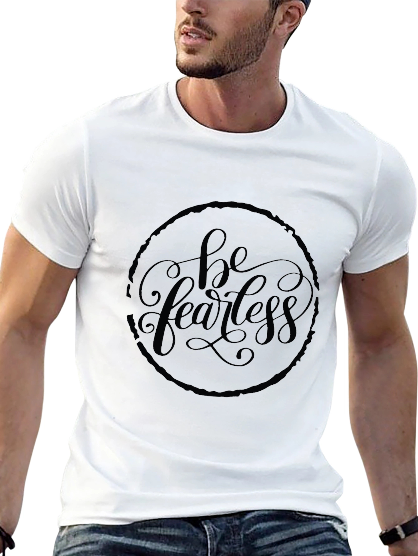 Be Fearless Black Graphic Tee