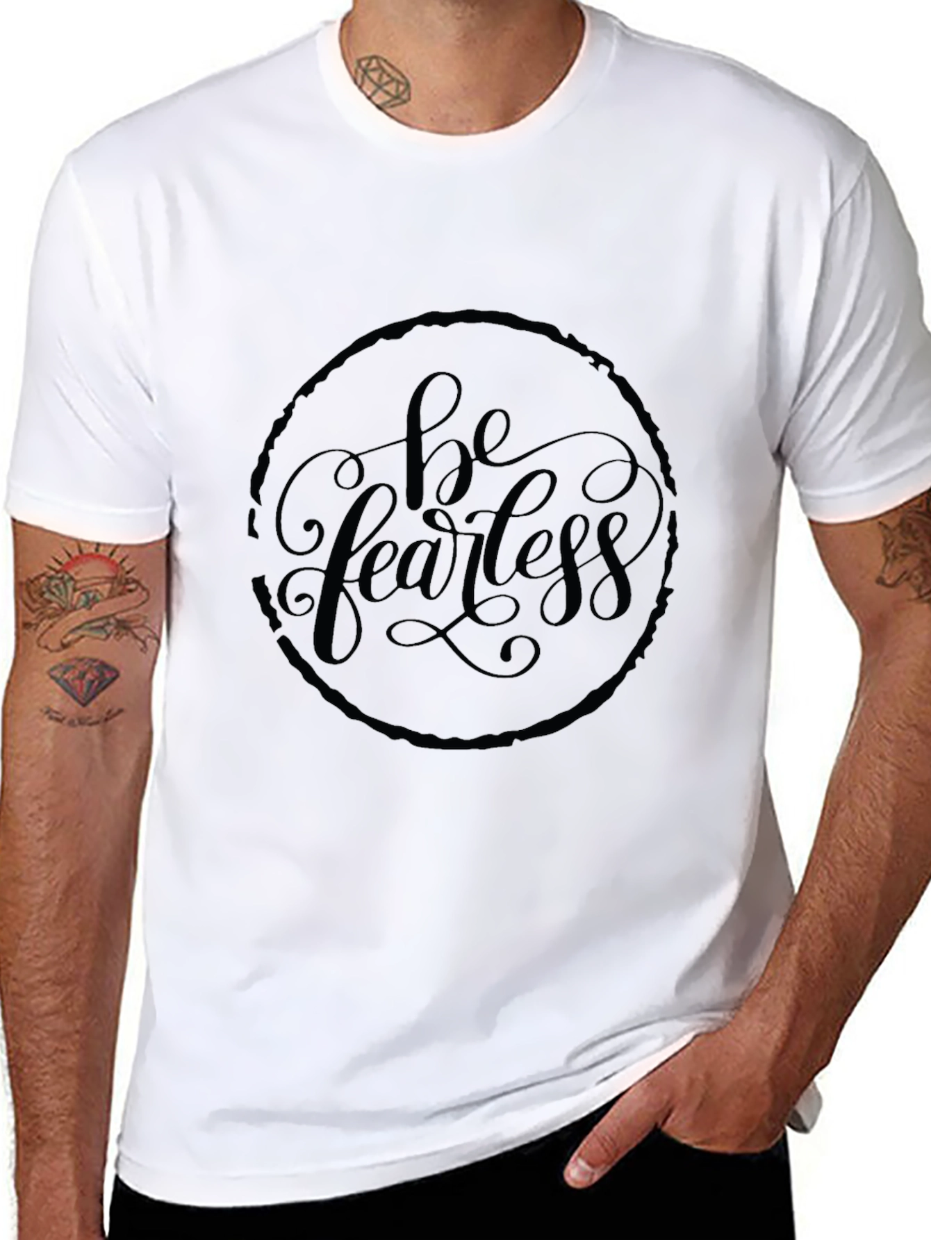 Be Fearless Black Graphic Tee