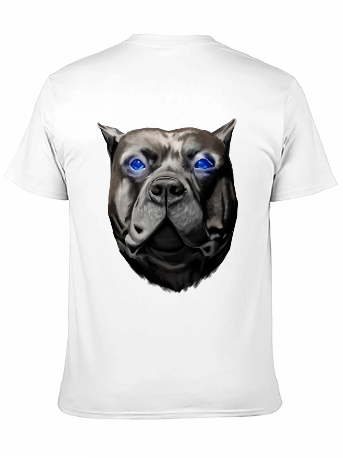 Cool Pitbull Dog Head Black T-Shirt