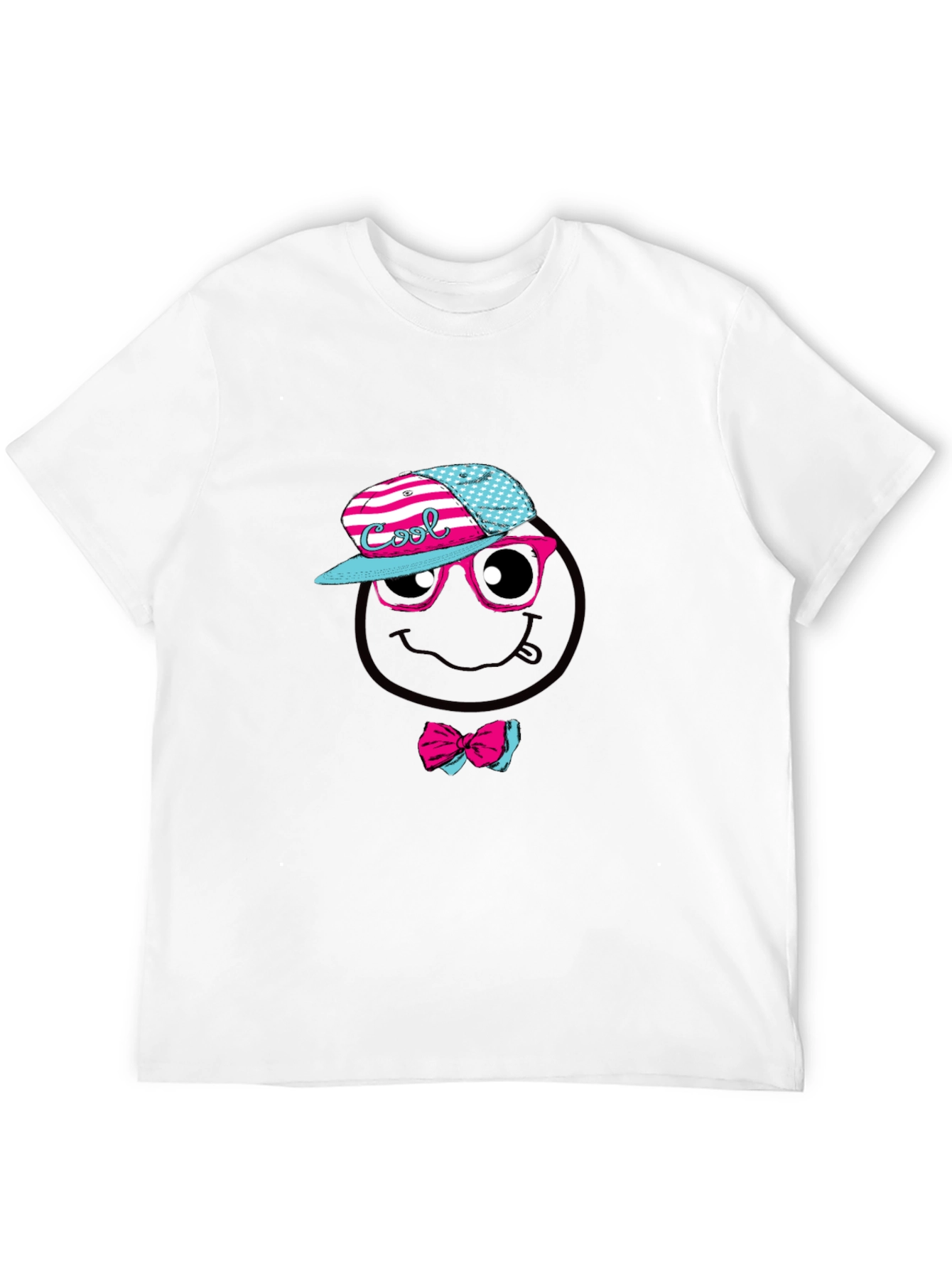 Cool Smiley Face Graphic T-Shirt