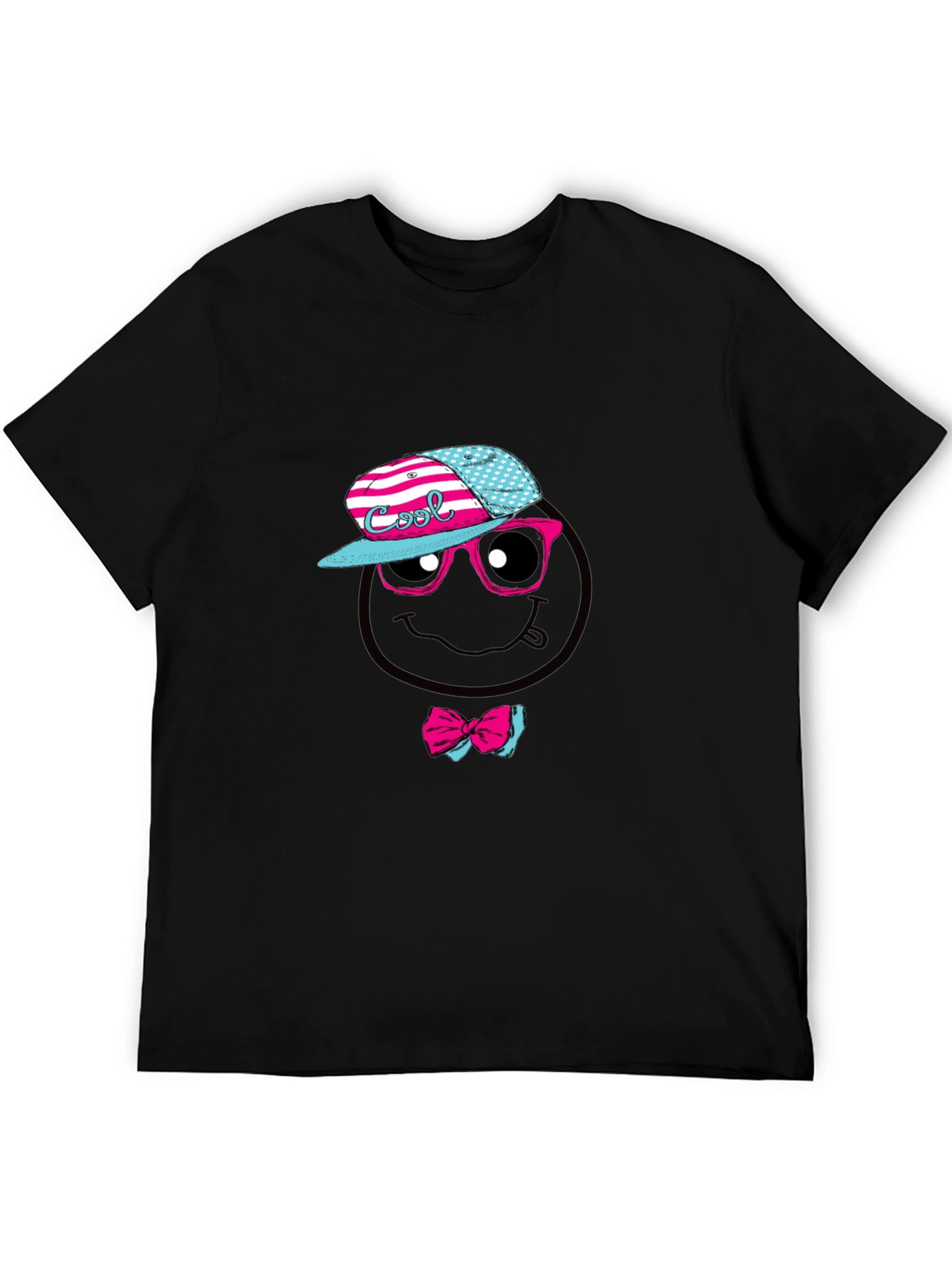 Cool Smiley Face Graphic T-Shirt