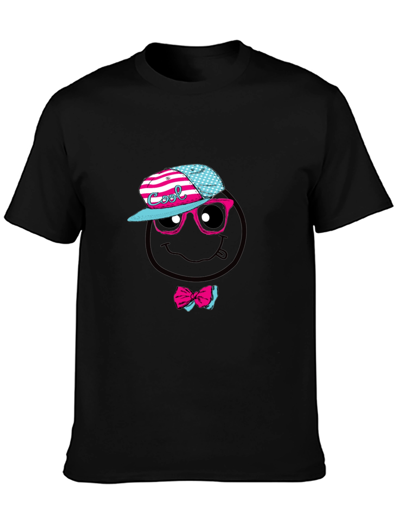 Cool Smiley Face Graphic T-Shirt