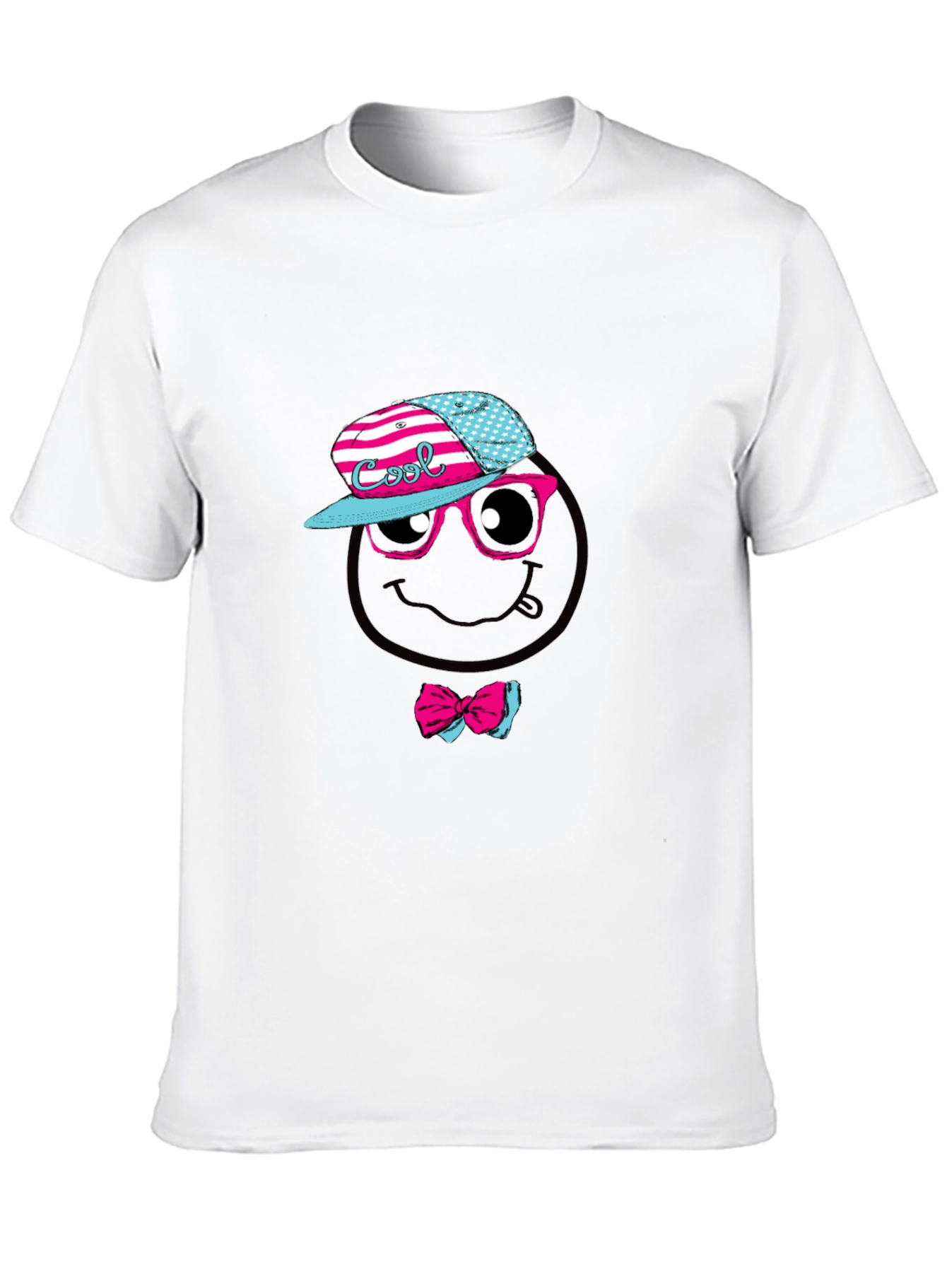 Cool Smiley Face Graphic T-Shirt