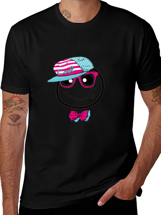 Cool Smiley Face Graphic T-Shirt