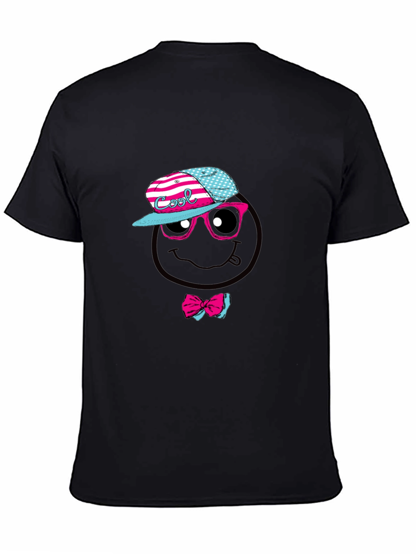 Cool Smiley Face Graphic T-Shirt