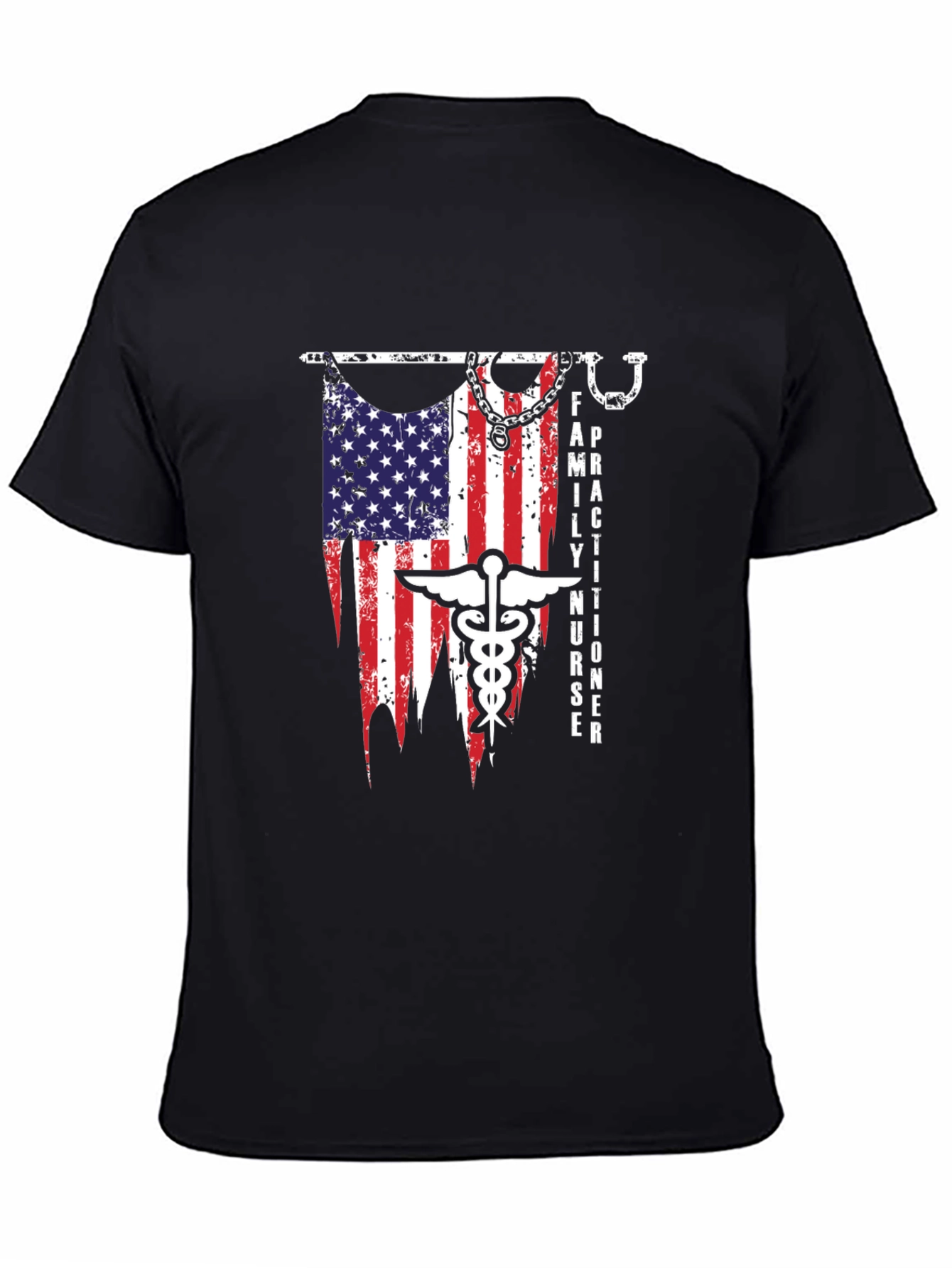 Family Nurse Practitioner USA Flag T-Shirt