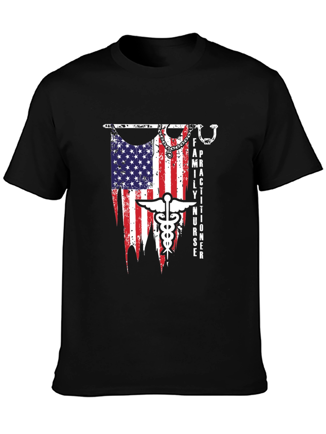 Family Nurse Practitioner USA Flag T-Shirt