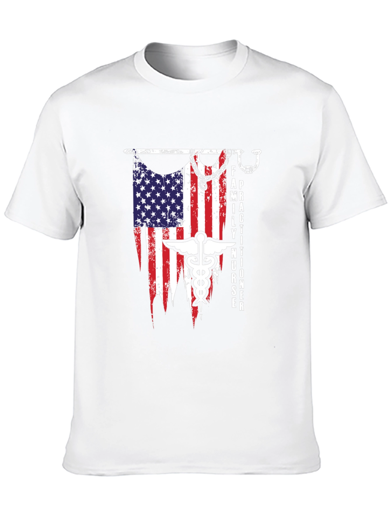 Family Nurse Practitioner USA Flag T-Shirt