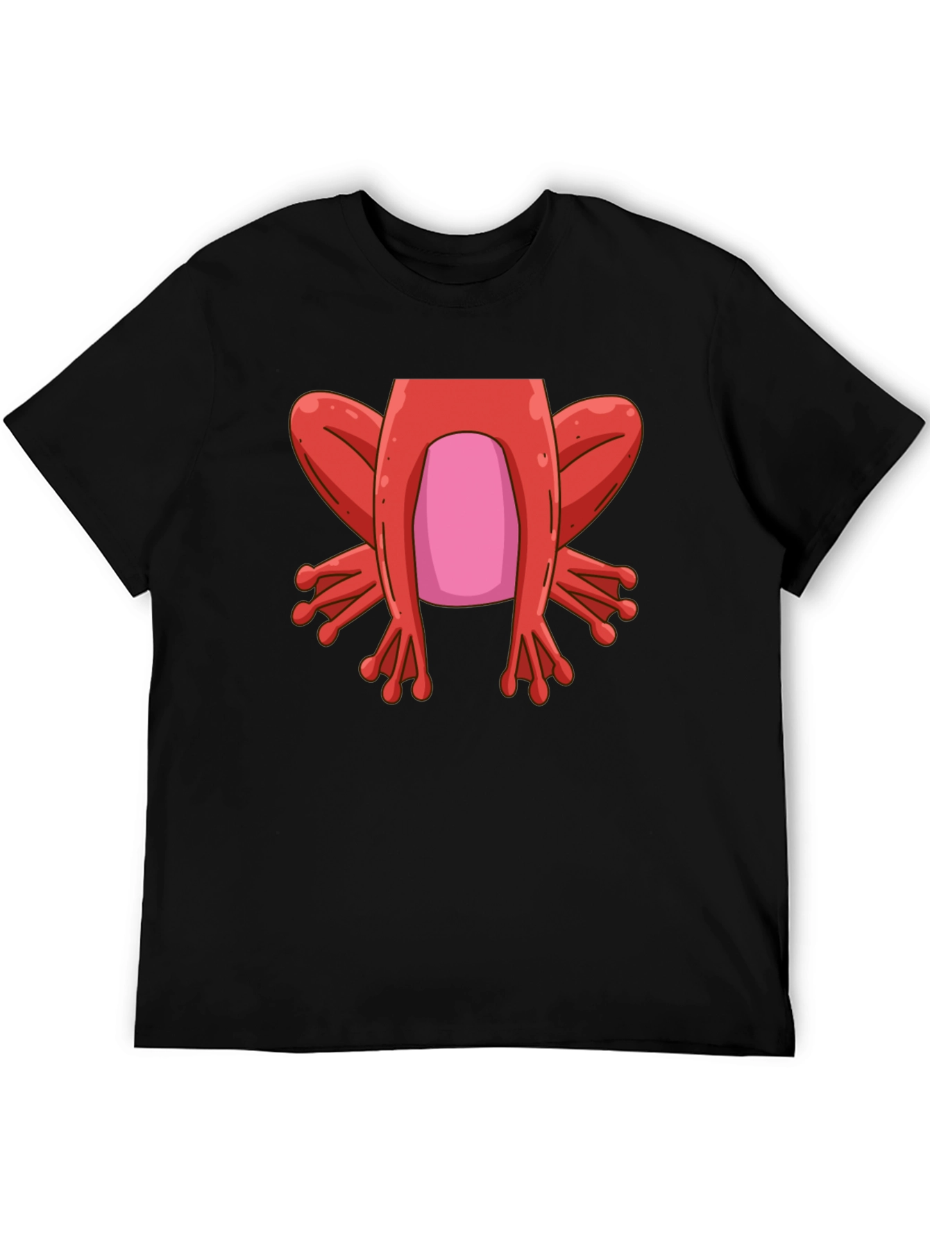 Funny Frog Design Black T-Shirt