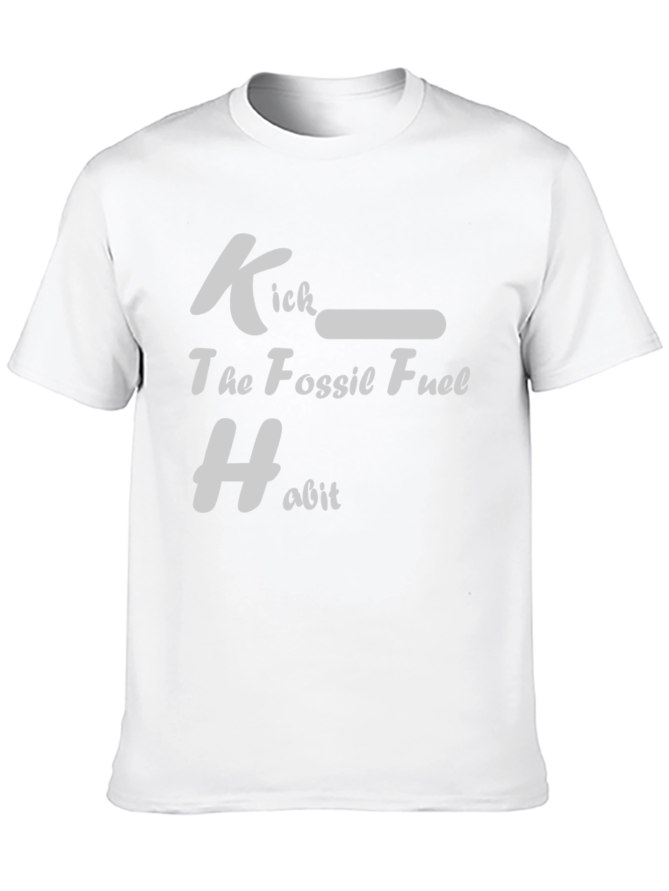 Eco-Friendly Kick the Fossil Fuel Habit Black T-Shirt