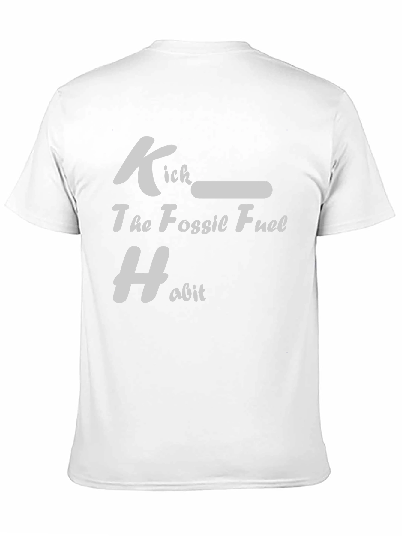 Eco-Friendly Kick the Fossil Fuel Habit Black T-Shirt