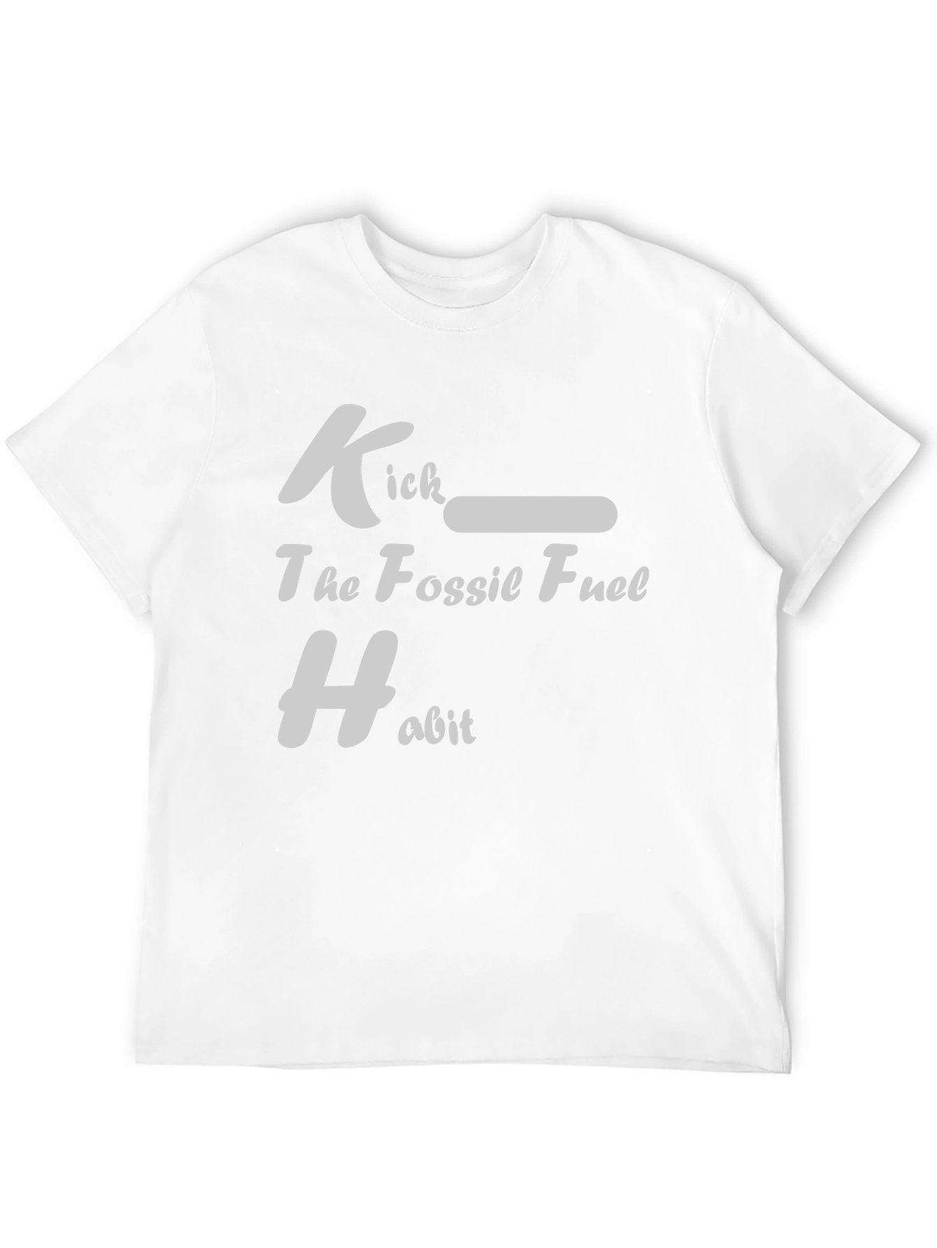 Eco-Friendly Kick the Fossil Fuel Habit Black T-Shirt