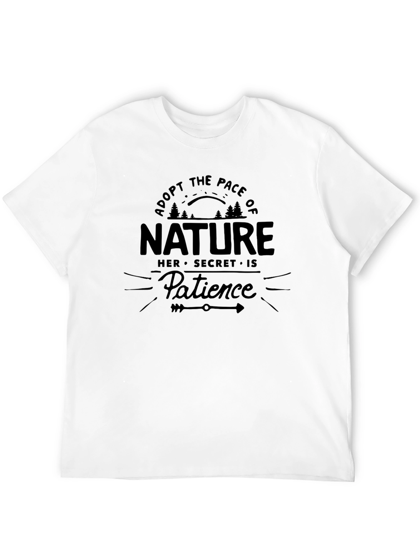 Nature Patience Graphic Tee - Black