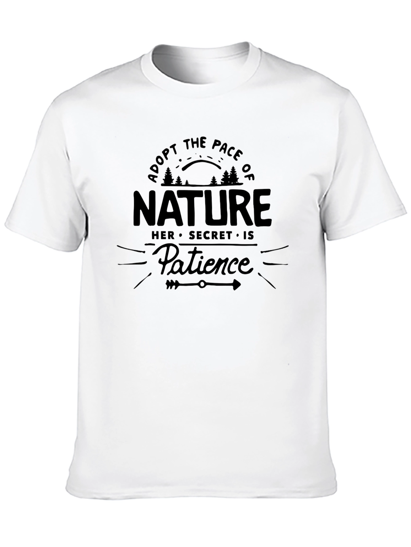 Nature Patience Graphic Tee - Black