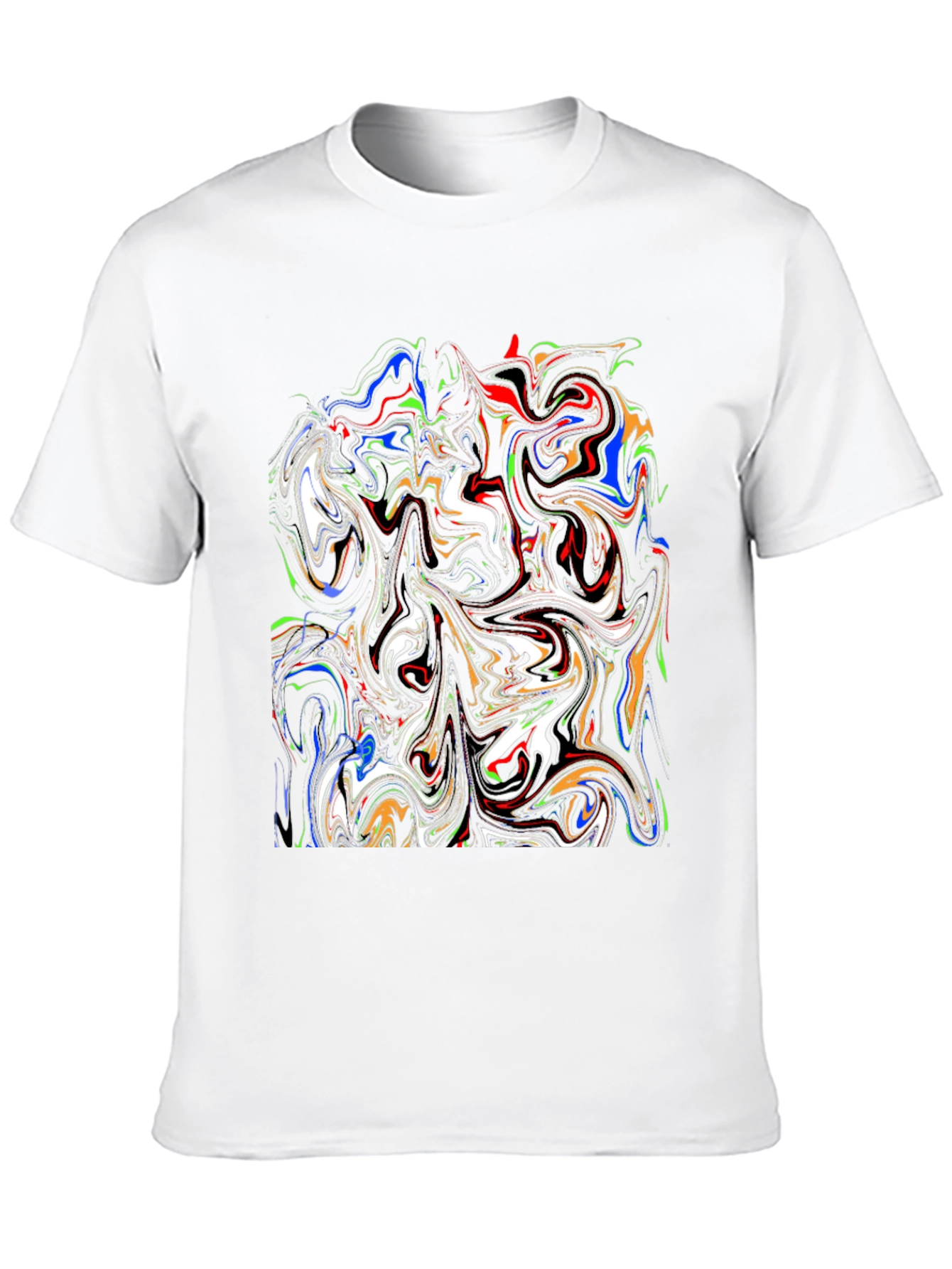 Abstract Swirl Art Black T-Shirt