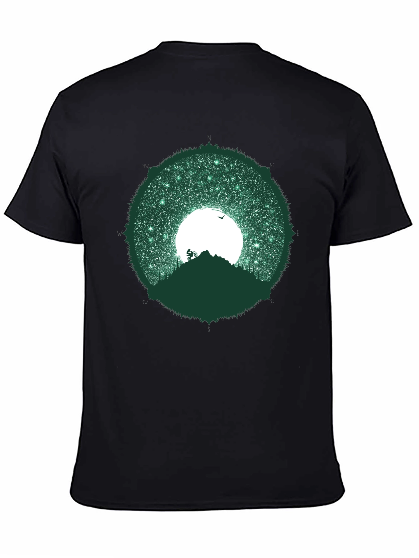 Mountain Biker Silhouette Graphic Tee