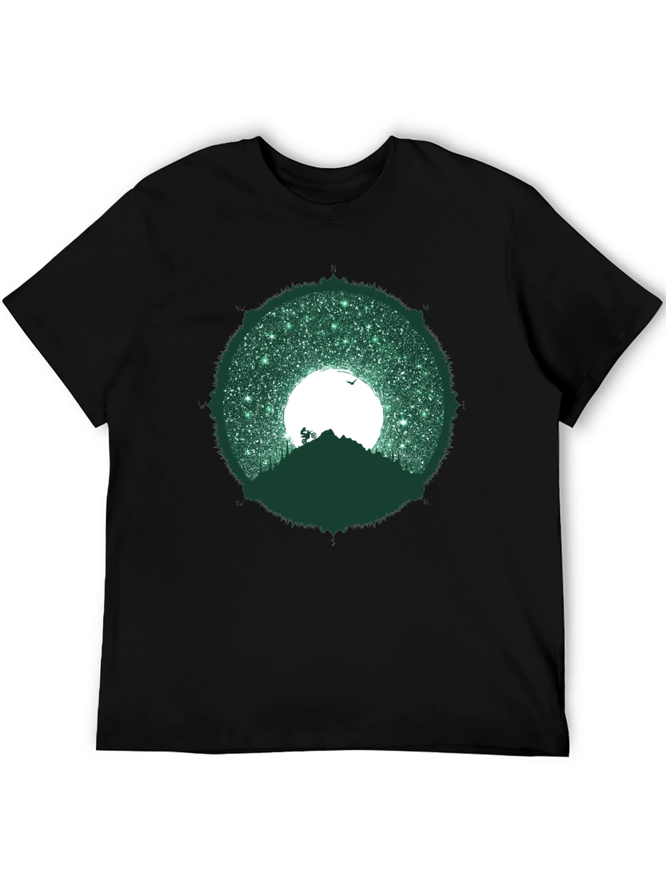 Mountain Biker Silhouette Graphic Tee