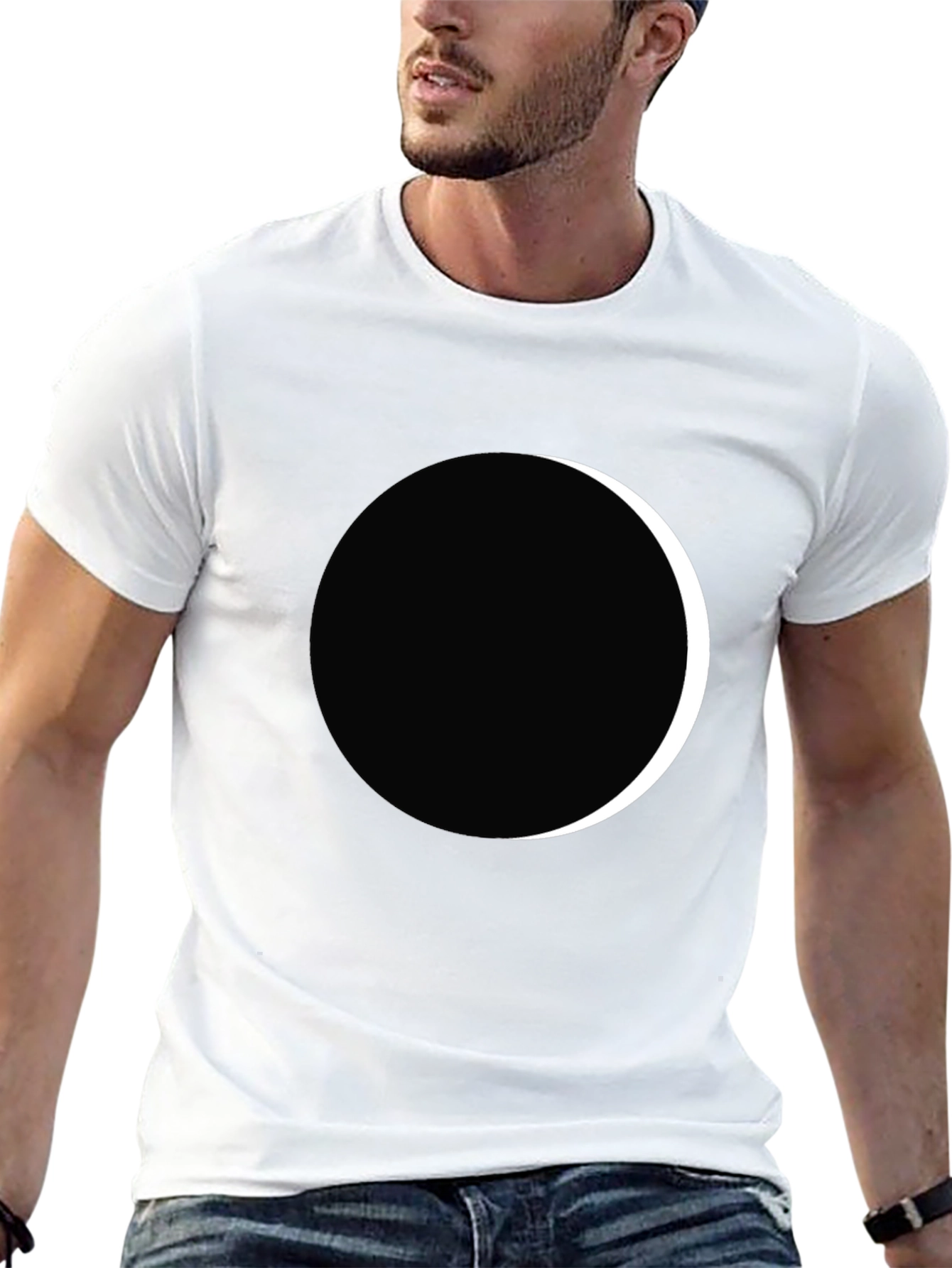 Eclipse Graphic Black Tee - Stylish Comfort