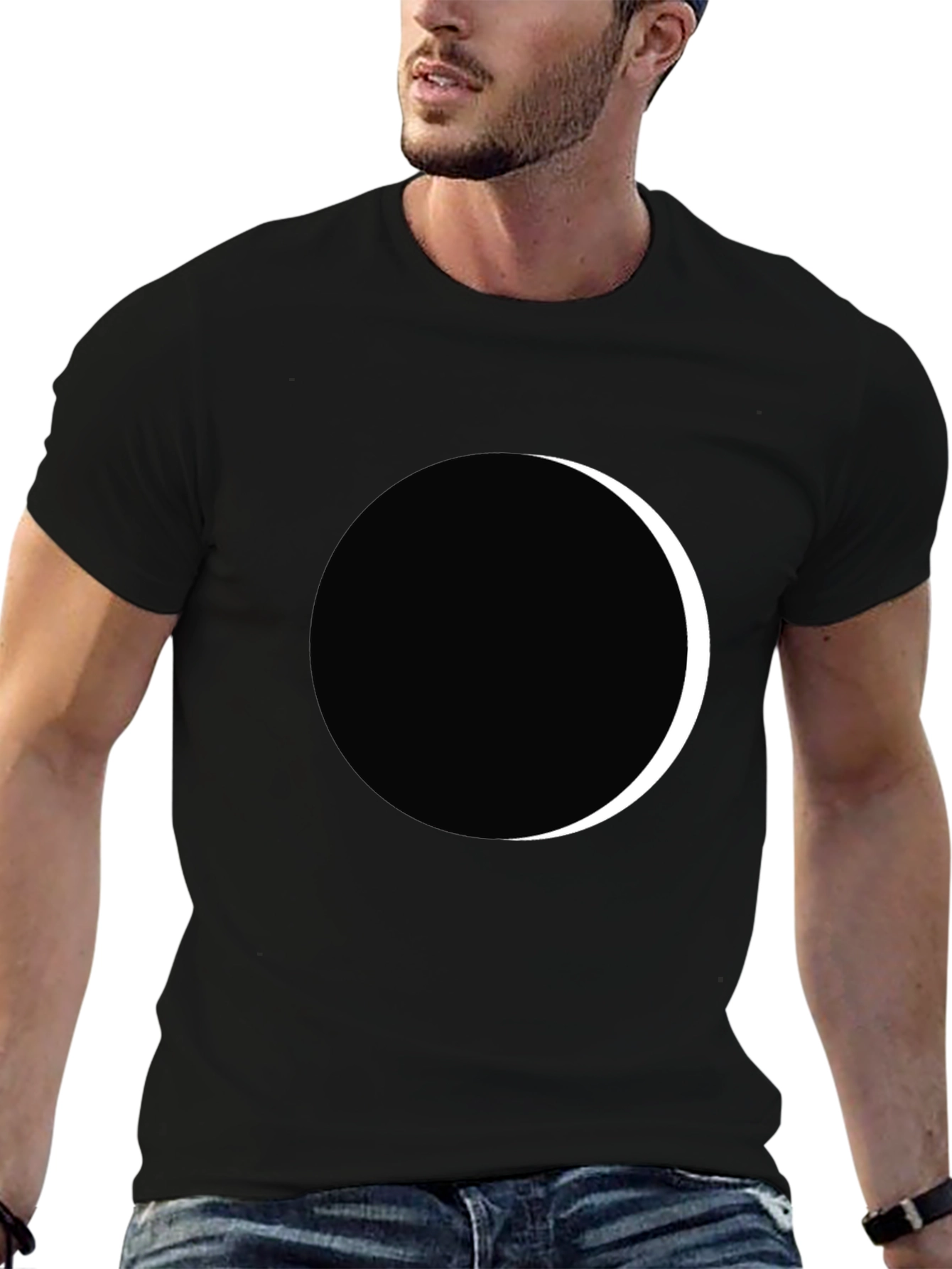 Eclipse Graphic Black Tee - Stylish Comfort