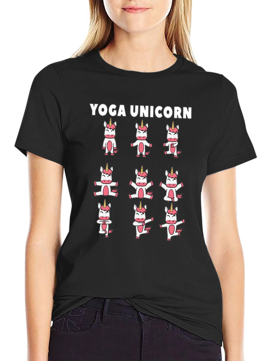 Yoga Unicorn Graphic T-Shirt - Cute & Comfy
