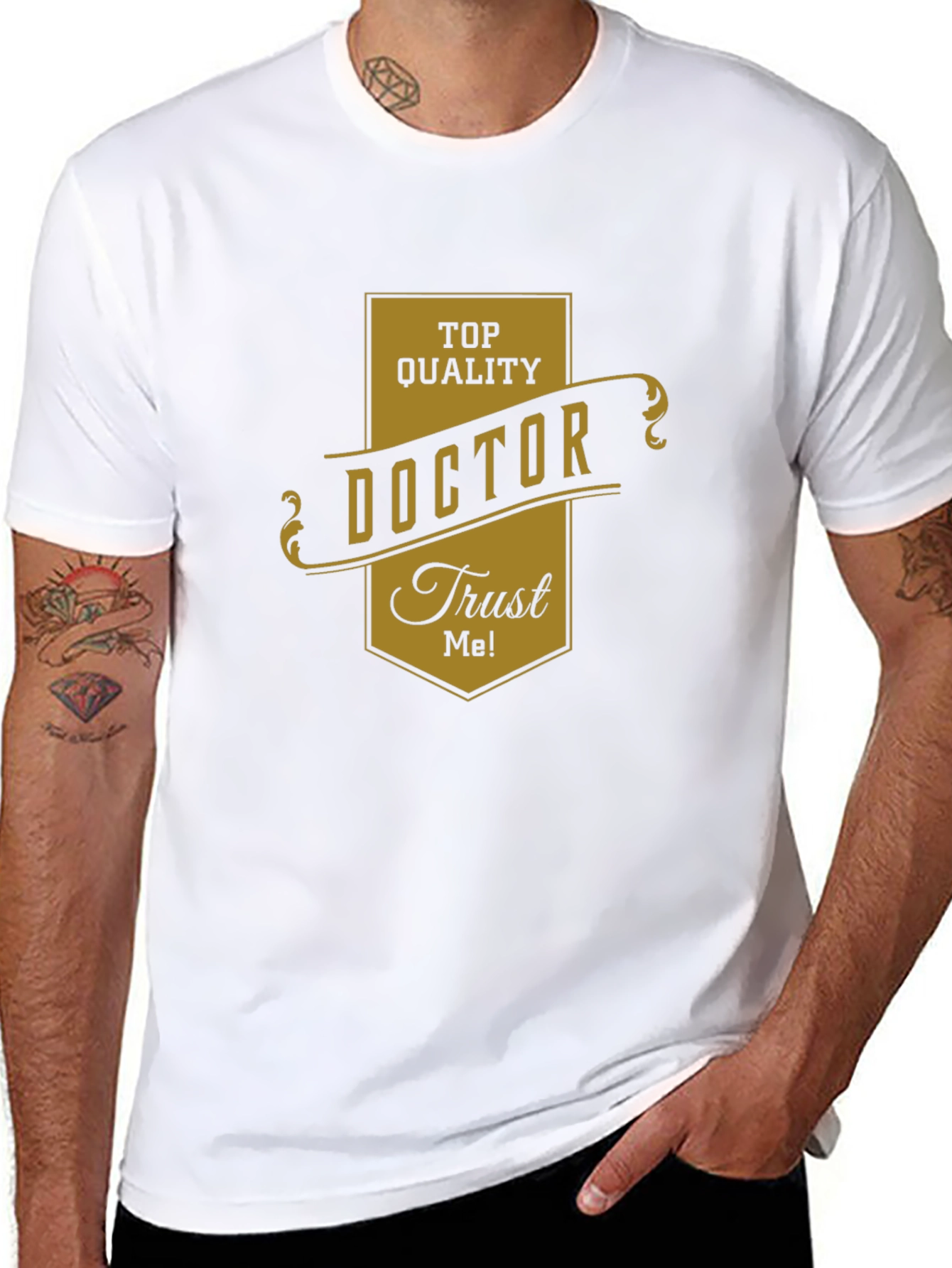 Top Quality Doctor Trust Me! Black T-Shirt