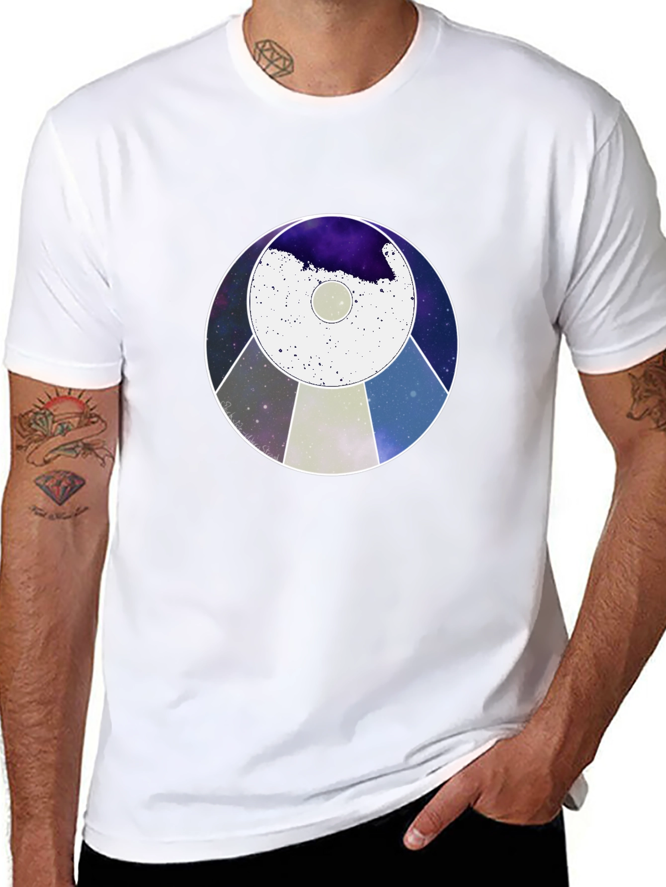 Cosmic Circle Graphic T-Shirt