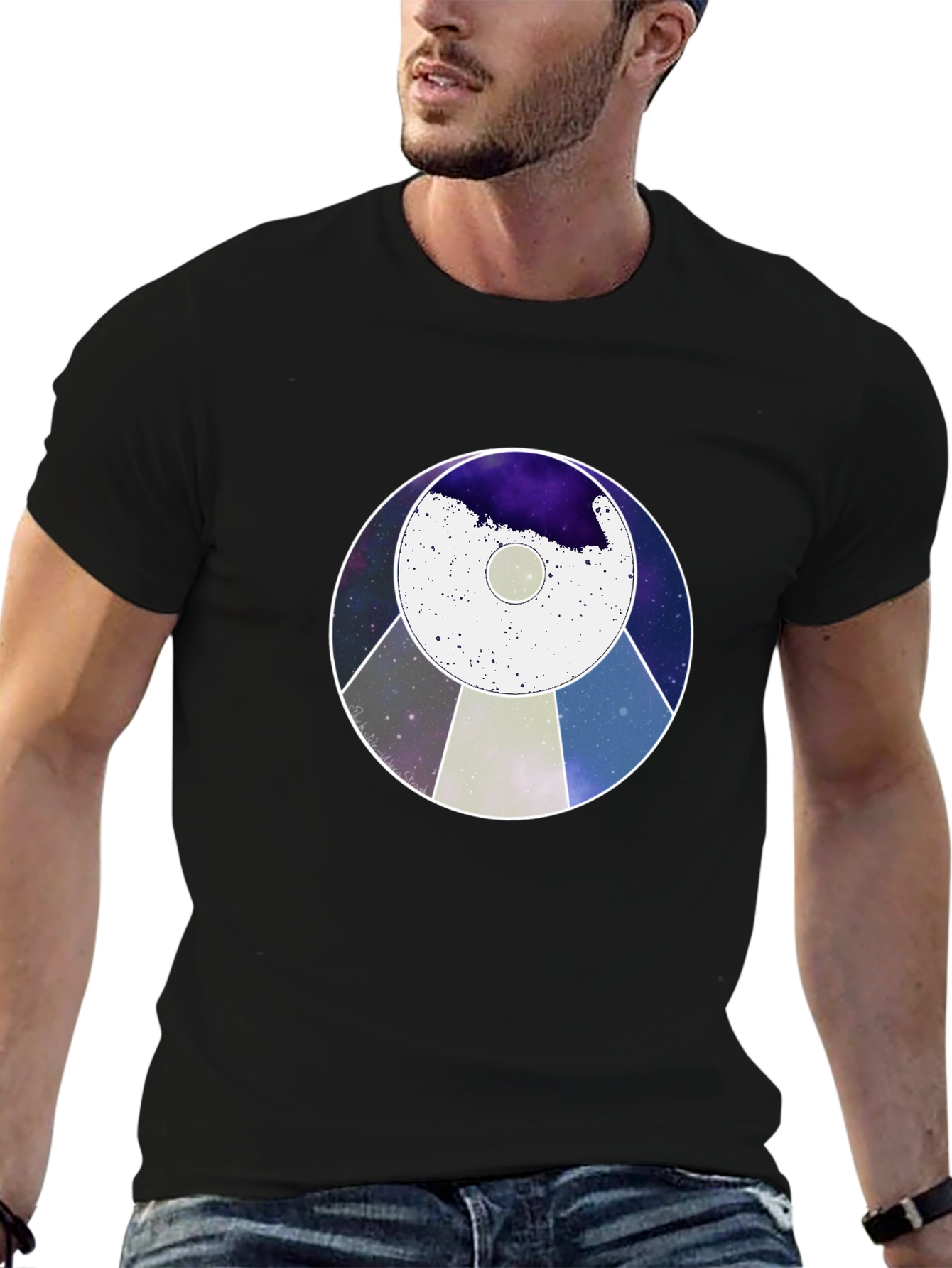 Cosmic Circle Graphic T-Shirt