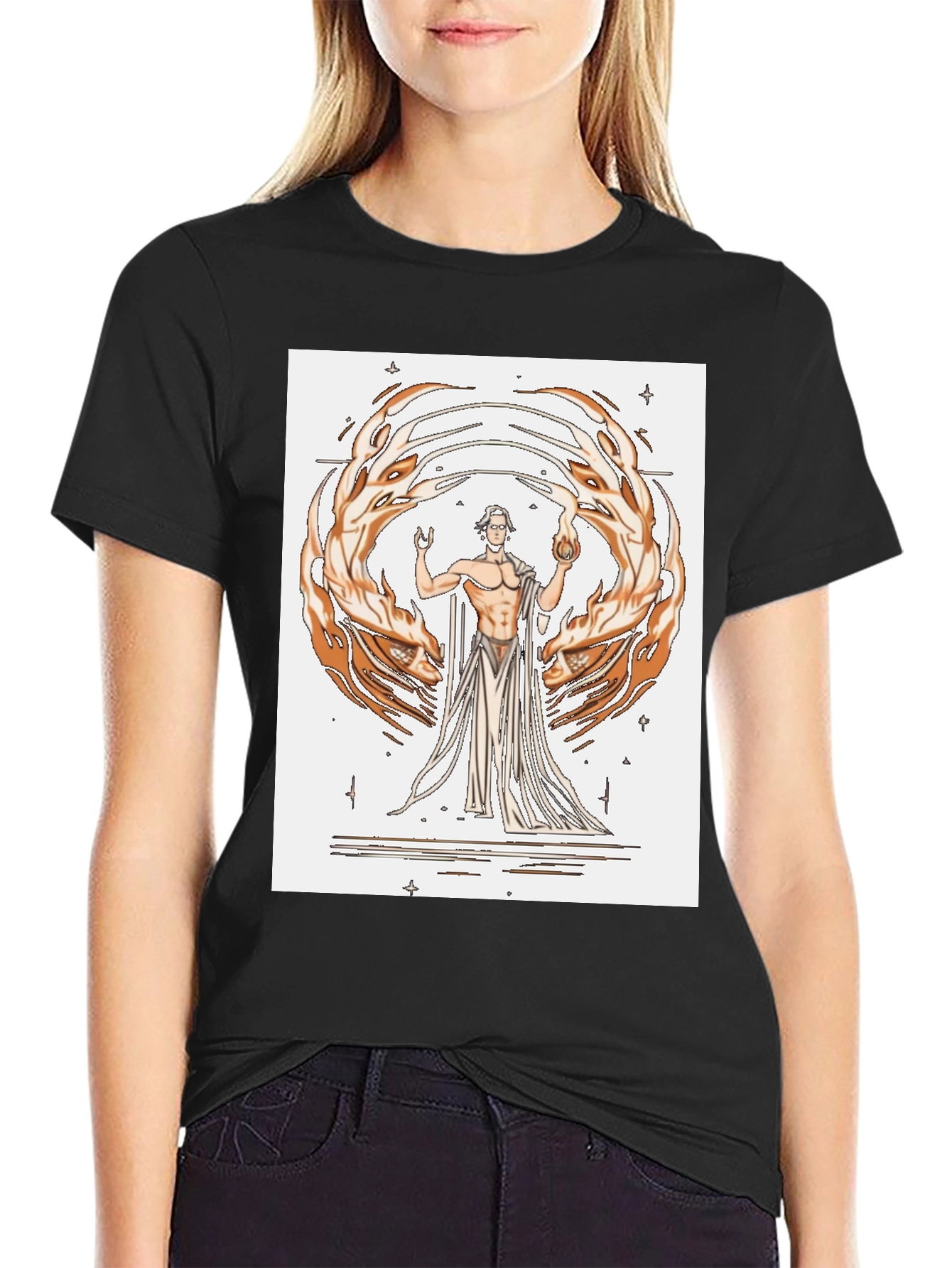 Mystic Man Graphic Tee - Black