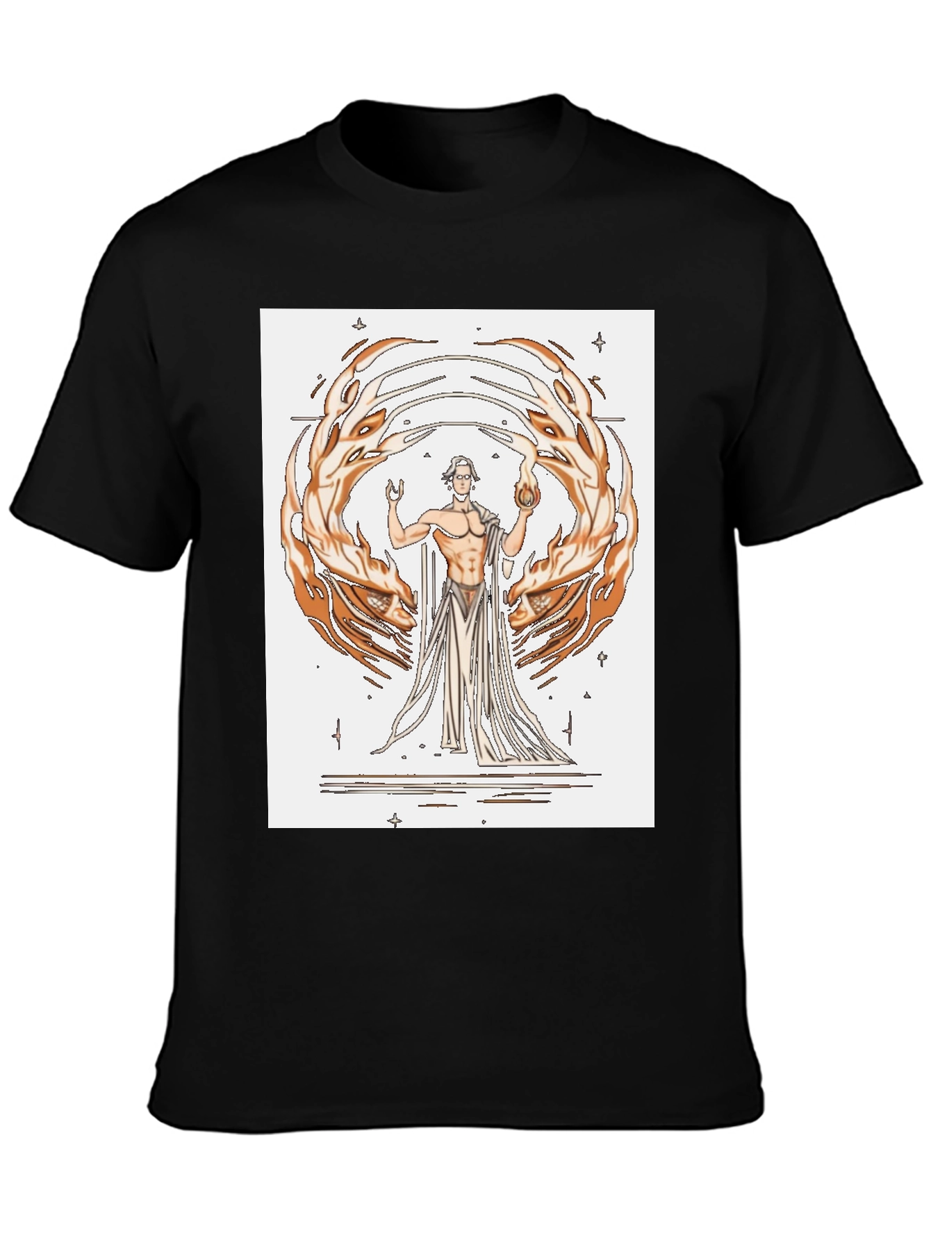 Mystic Man Graphic Tee - Black